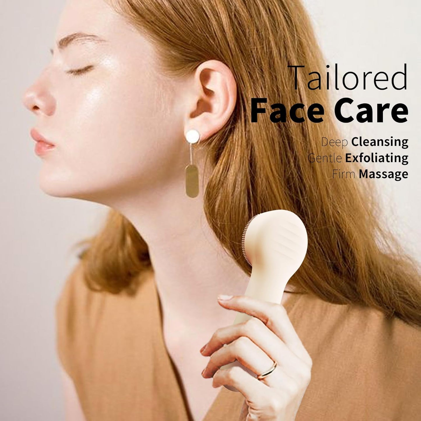 Silicone Face Scrubber, NågraCoola CLIE 2.0 Facial Cleansing Brush, Rechargeable, Waterproof Face Scrub Brush for Cleansing, Exfoliating, Massaging, Electric Facial Exfoliator for Women & Men - Black