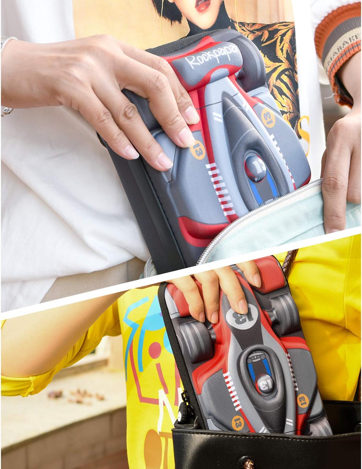Rockpapa Large Pencil Cases, Big Pencil Case for Boys & Girls, Small Storage Box for School Students Boys Teens Kids Toddlers