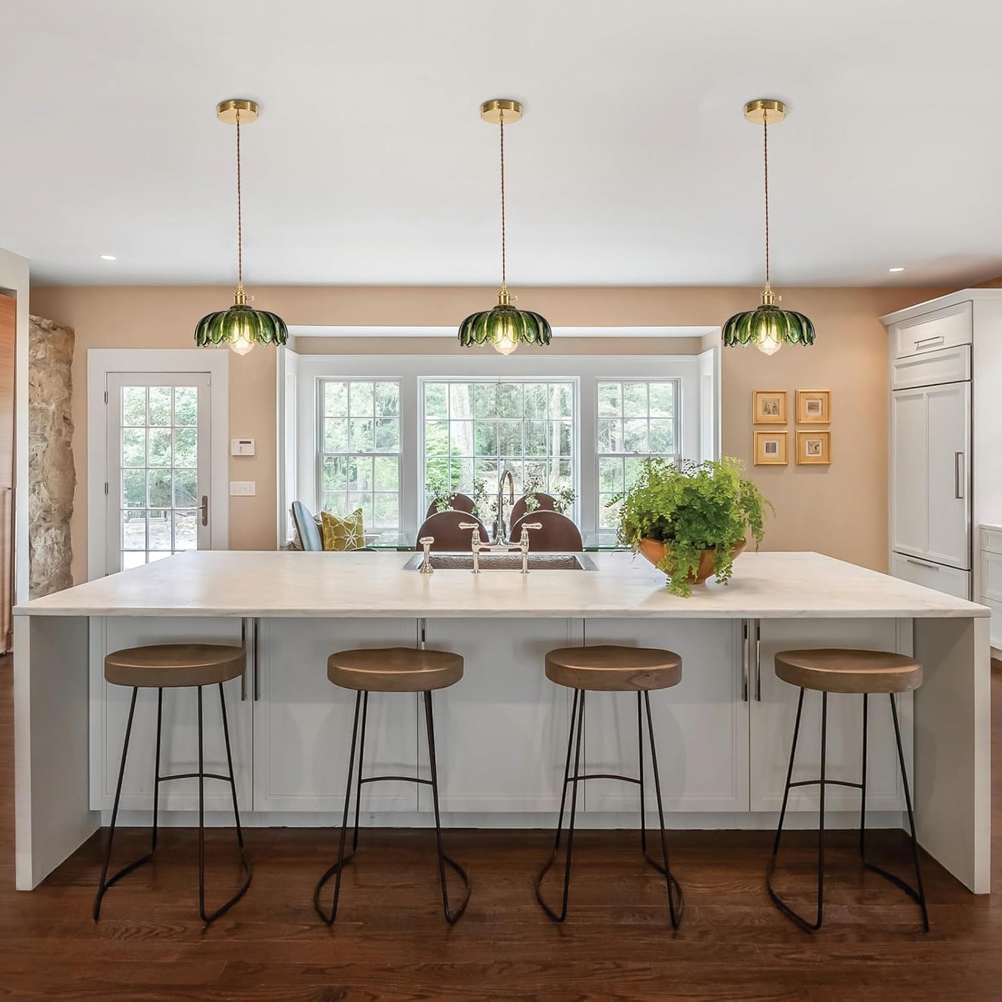 Purilite Select Modern Green Glass Pendant Light