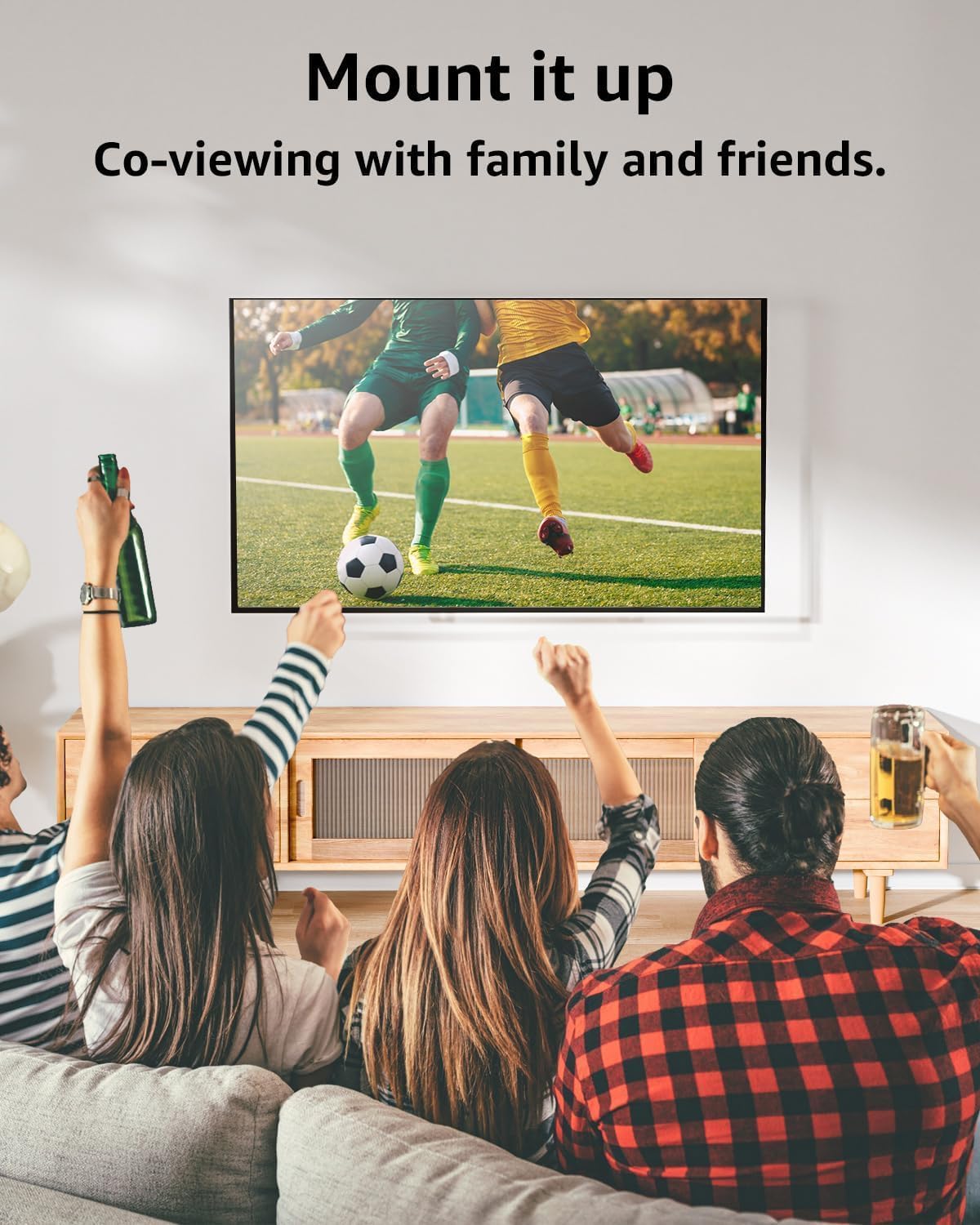 MOUNTUP TV Wall Mount for 26-65 Inch Flat Curved LED LCD Screen TVs Full Motion TV Mount, Tilt Swivel Extension Wall Mount TV Bracket with Dual Articulating Arms, Max VESA 400x400mm, Holds up to 88lbs