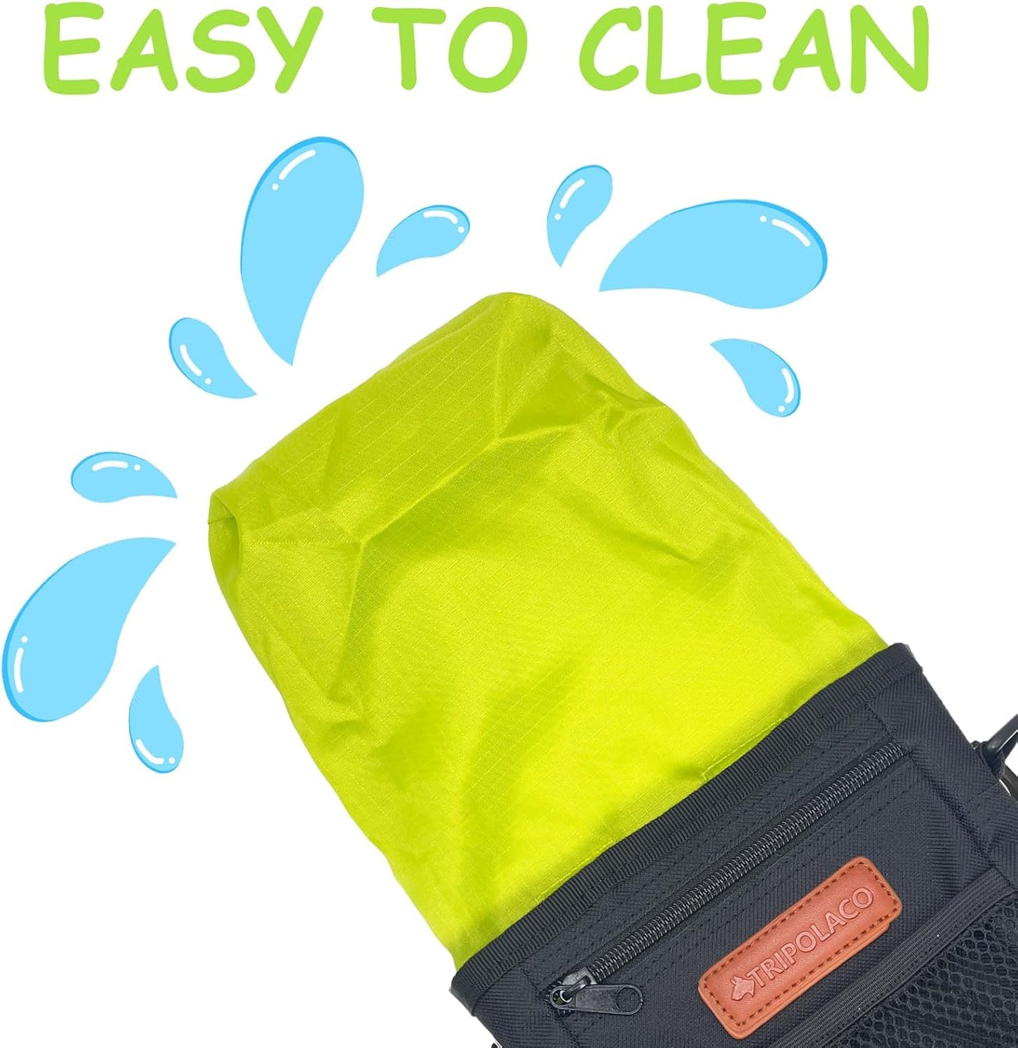 TRIPOLACO Dog Treat Pouch, Large Treat Pouches for Pet Training with Multiple Pockets, Built-in Poop Bag Dispenser & Phone Holder, 3 Wear Styles, Ideal Dog Treat Bag for Training & Walks