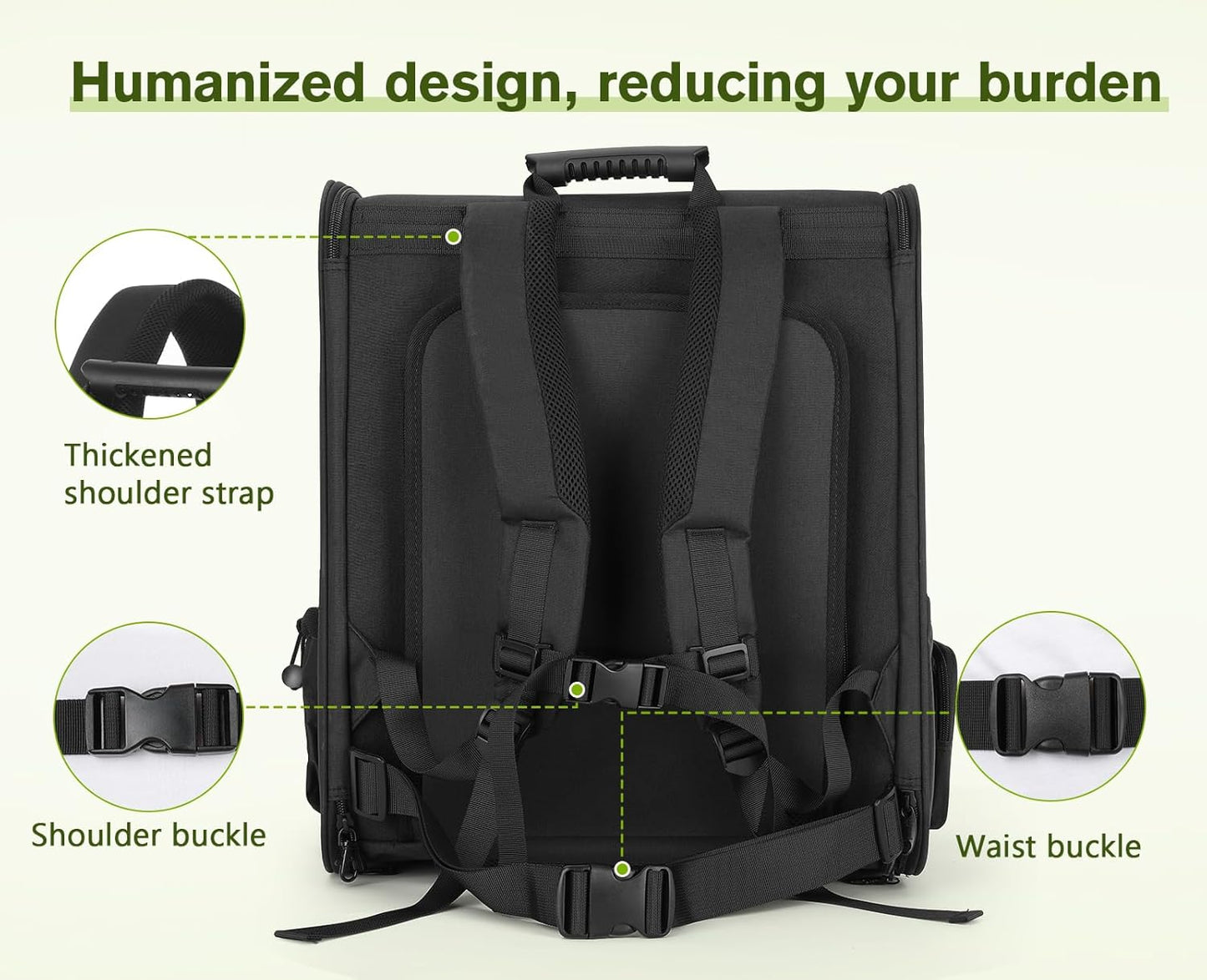 Pecute Pet Carrier Backpack, Dog Carrier Backpack Expandable with Breathable Mesh for Pets <6kg, Pet Backpack Carrier for Hiking Travel Camping Outdoor