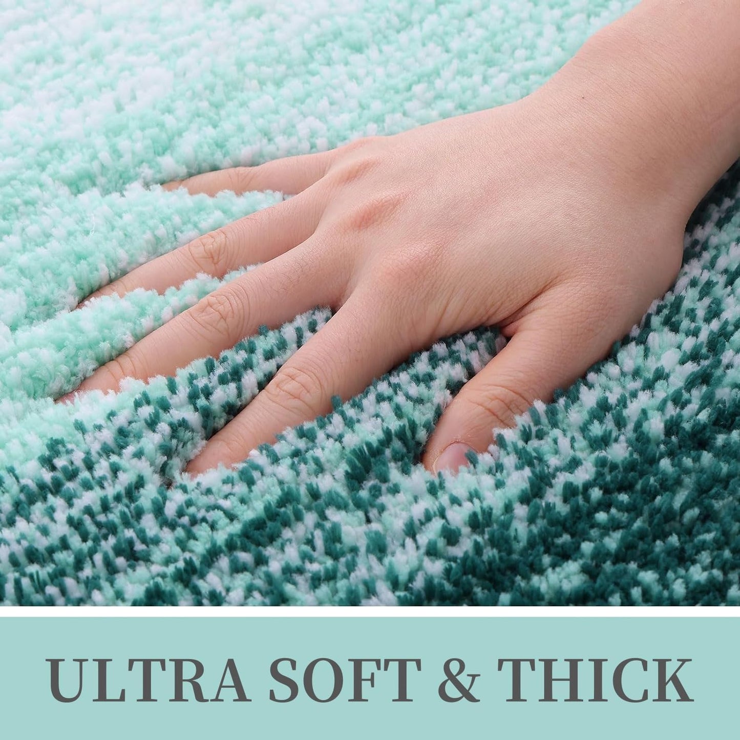 OLANLY Luxury Microfiber Bath Mat, Extra Soft and Absorbent Bathroom Mat, Non-Slip Plush Shaggy Bathroom Rug, Machine Wash Dry, Bath Rugs for Bathroom Floor, Tub and Shower, 16x24, Grey