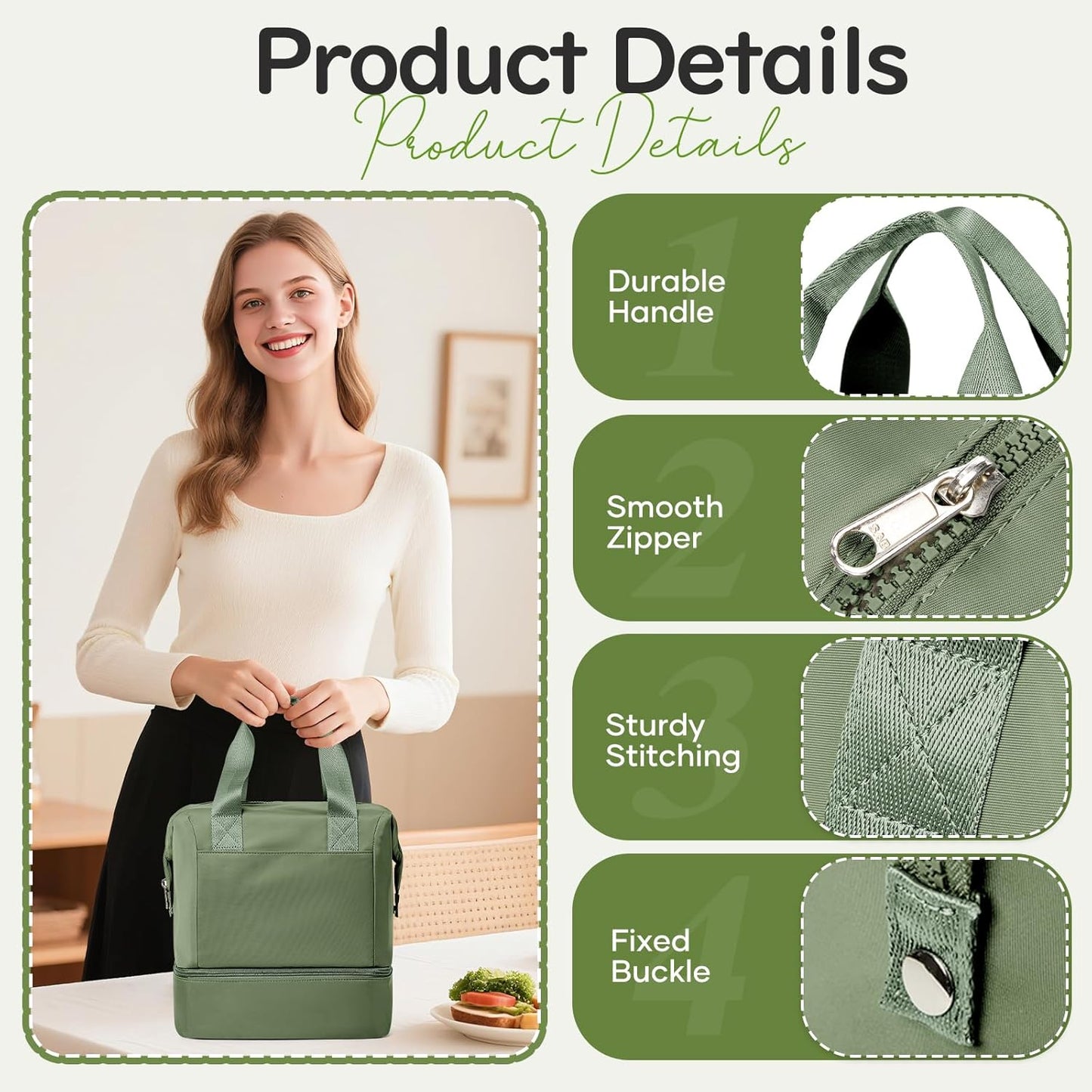 Lunch Bag Insulated Lunch Box Leakproof Lunch Tote Bags for Women Men,Portable Thermal Cooler Bag Lunch Containers with Shoulder Strap for Work, Family, Picnic, School, Outdoor,BBQ C2-Pinkpurple