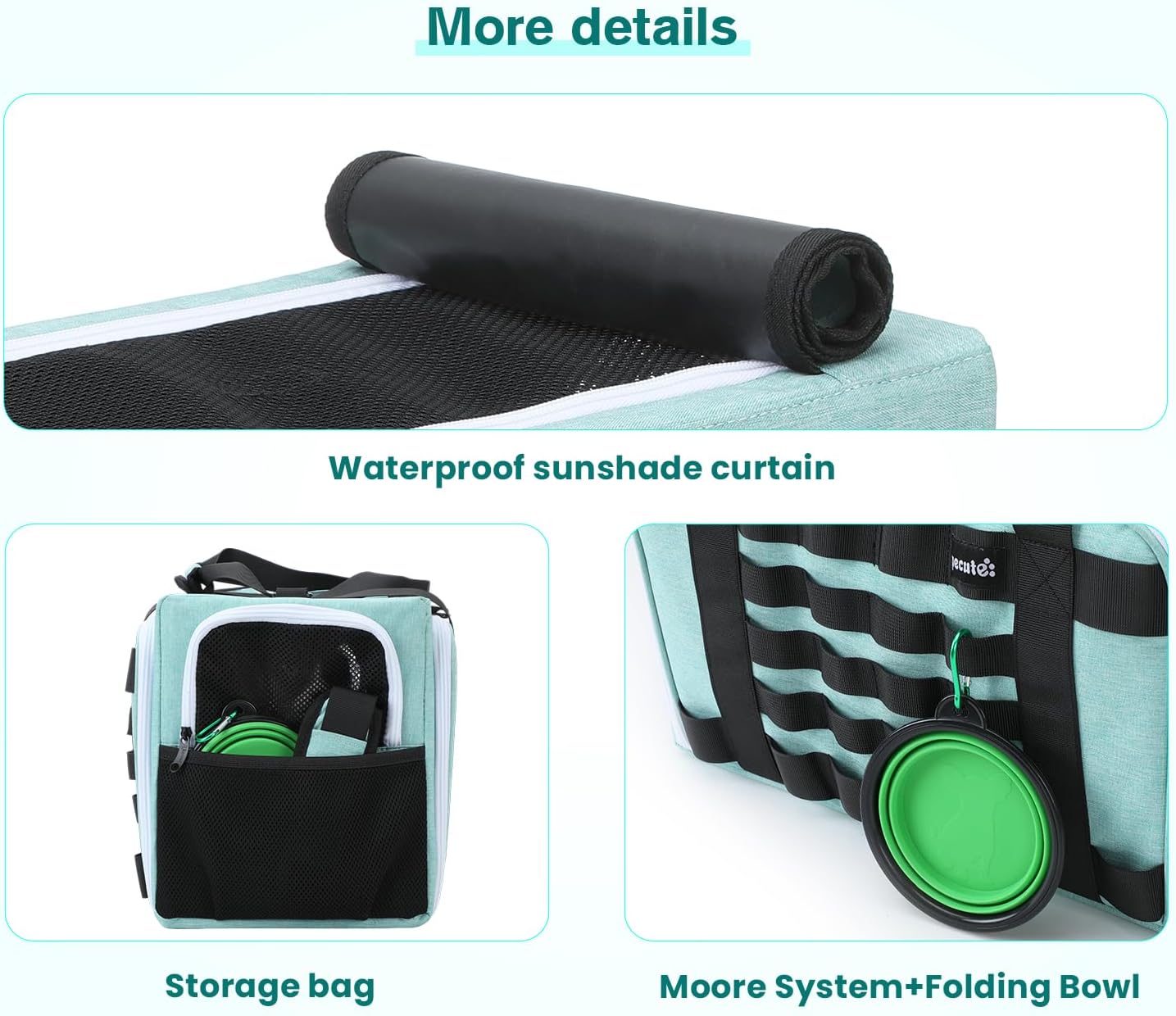Approved Collapsible Cat Soft-Sided Carriers, Breathable Pet Carriers up to 5kg/12lbs, Portable Dog Carrier Great for Travel, Outdoor, Hiking, Camping(Gray)
