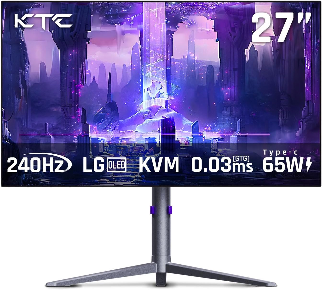 KTC 32 Inch 2K Computer Monitor, IPS 1440p Monitor with Ultra-Thin Bezels, HDR10, Freesync/G-sync, HDMI/DP Ports, Tilt Adjustable, Eyecare, Ideal for Business, Office, and Casual Gaming