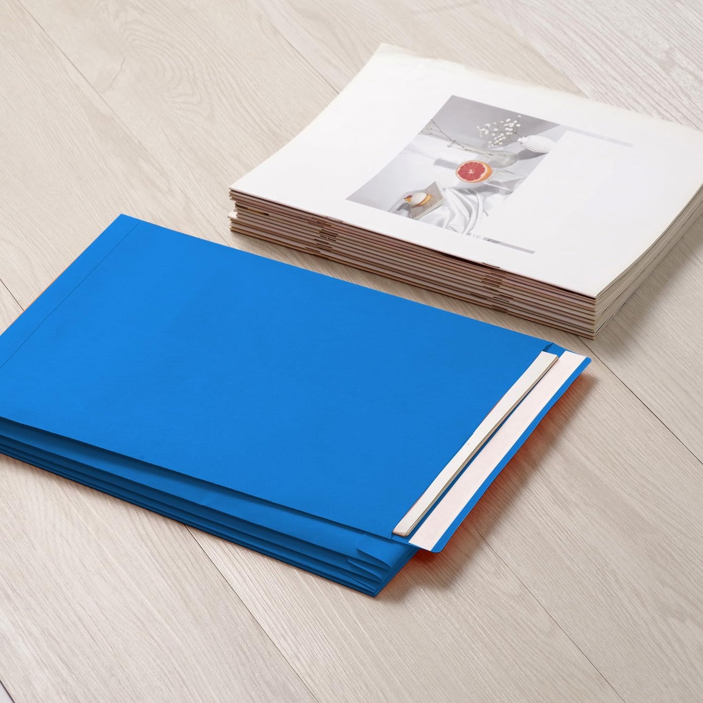 Tanshuqin 9" x 12.75" Self-Seal Catalog Envelopes 32lb Kraft Envelopes for Invitation Cards, Organizing and Storage, Pictures, Photos, Documents (100 PCS)