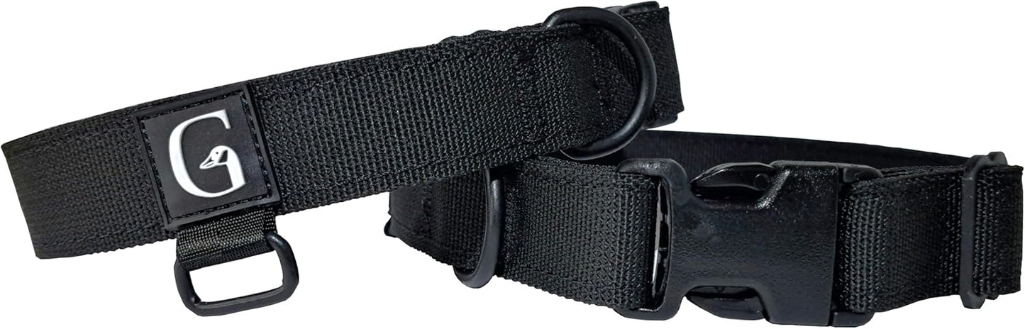 GOOSEMAN’S Gear - Dog Collar Medium and Large Breed - Made in Canada - Military Grade Buckle (Collier Pour Chien) (Ranger Green, X-Large)