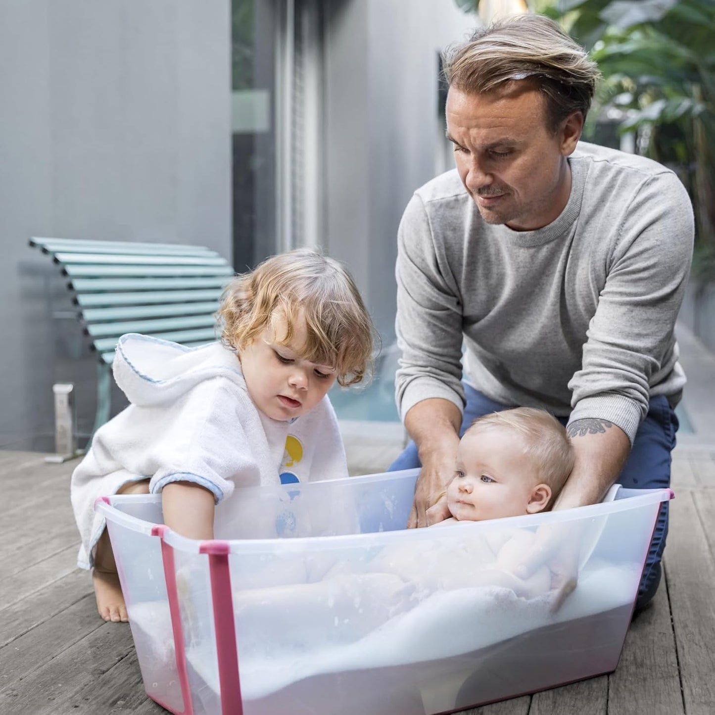 Stokke Flexi Bath Newborn Support, White - Made to Fit Stokke Flexi Bath Foldable Baby Bathtub - Lightweight, Convenient, Comfortable & Safe - Best for Babies Up to Eight Months or 17.6 lbs