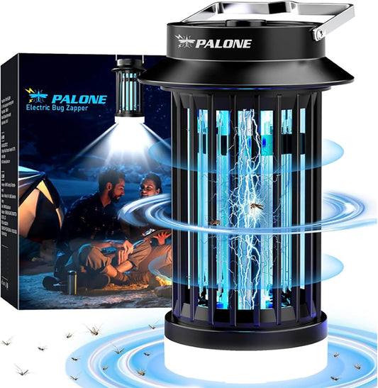 PALONE Bug Zapper, Electric Bug Zapper with 4200V,Indoor Bug Zapper with 2600mAh Used for 13 Hours, Portable Electric Flytrap,Outdoor Bug Zapper for Home,Backyard,Patio,Camping and Fishing