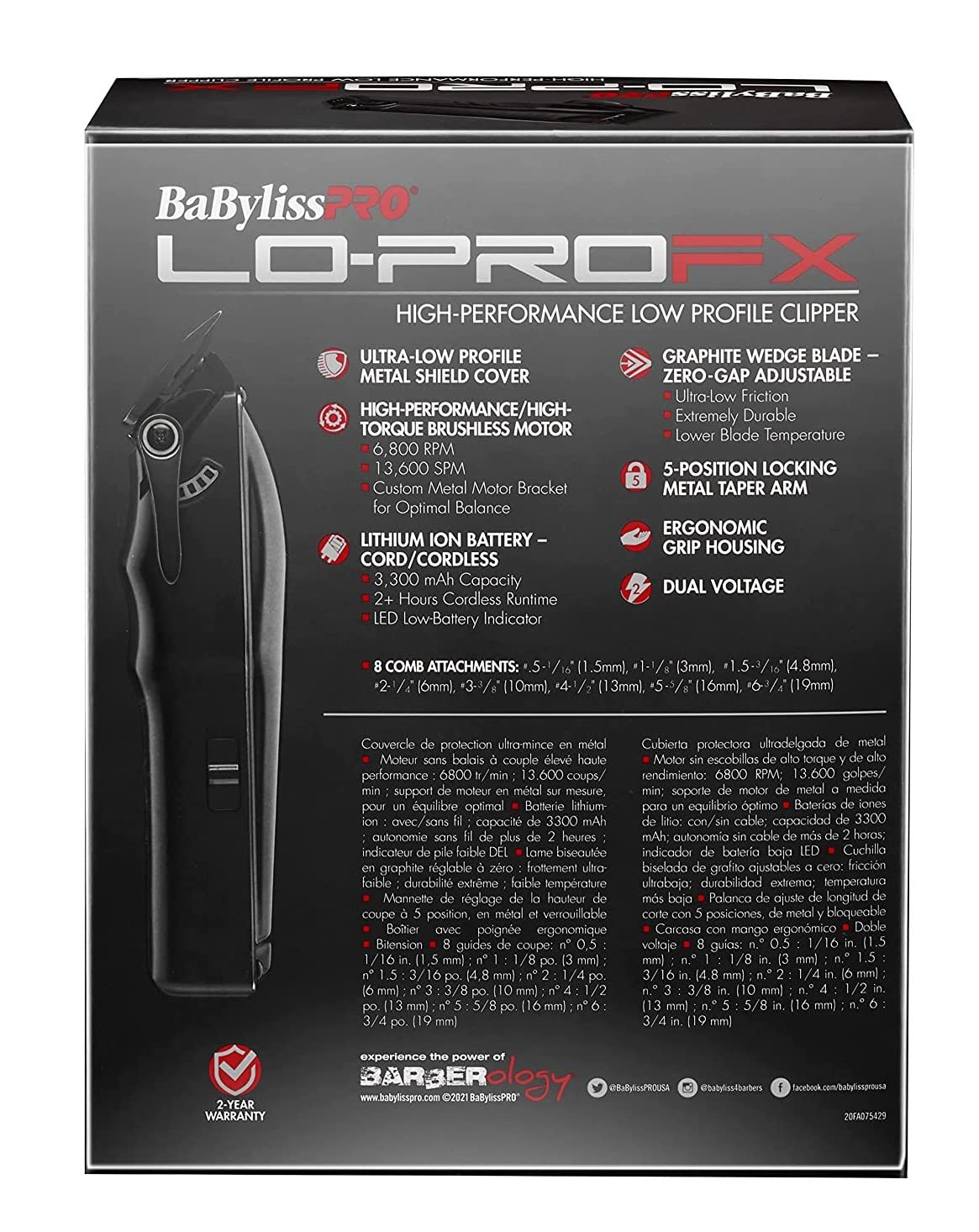 BaBylissPRO Lo-ProFX High-Performance Low Profile Collection