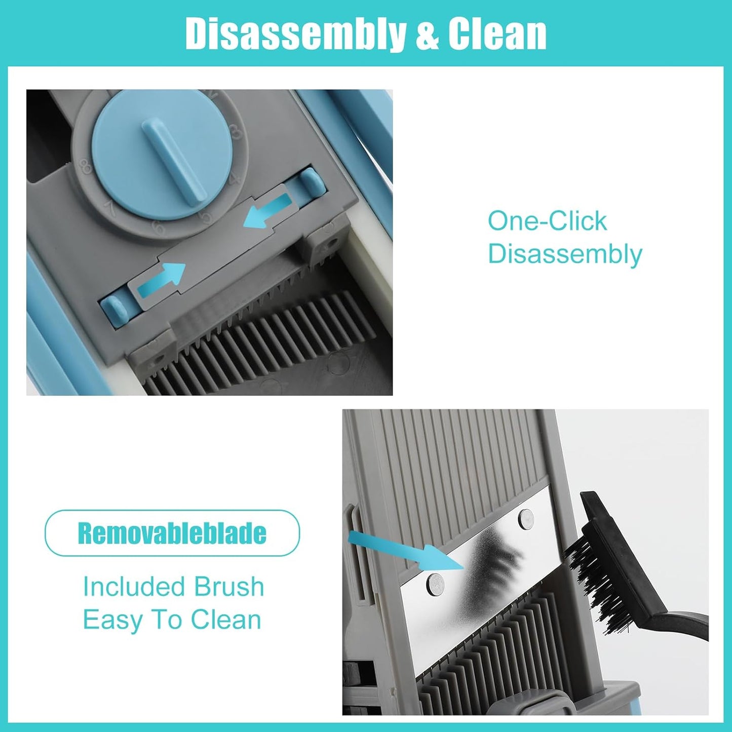 MEKOTRIN Vegetable Chopper Mandoline Slicer for Kitchen, Vegetable Food Slice Potato Slicer Chopper, Veggie Chopper with Container, Adjustable Thickness Julienne + Dicer, Kitchen Tools Gadgets, Green