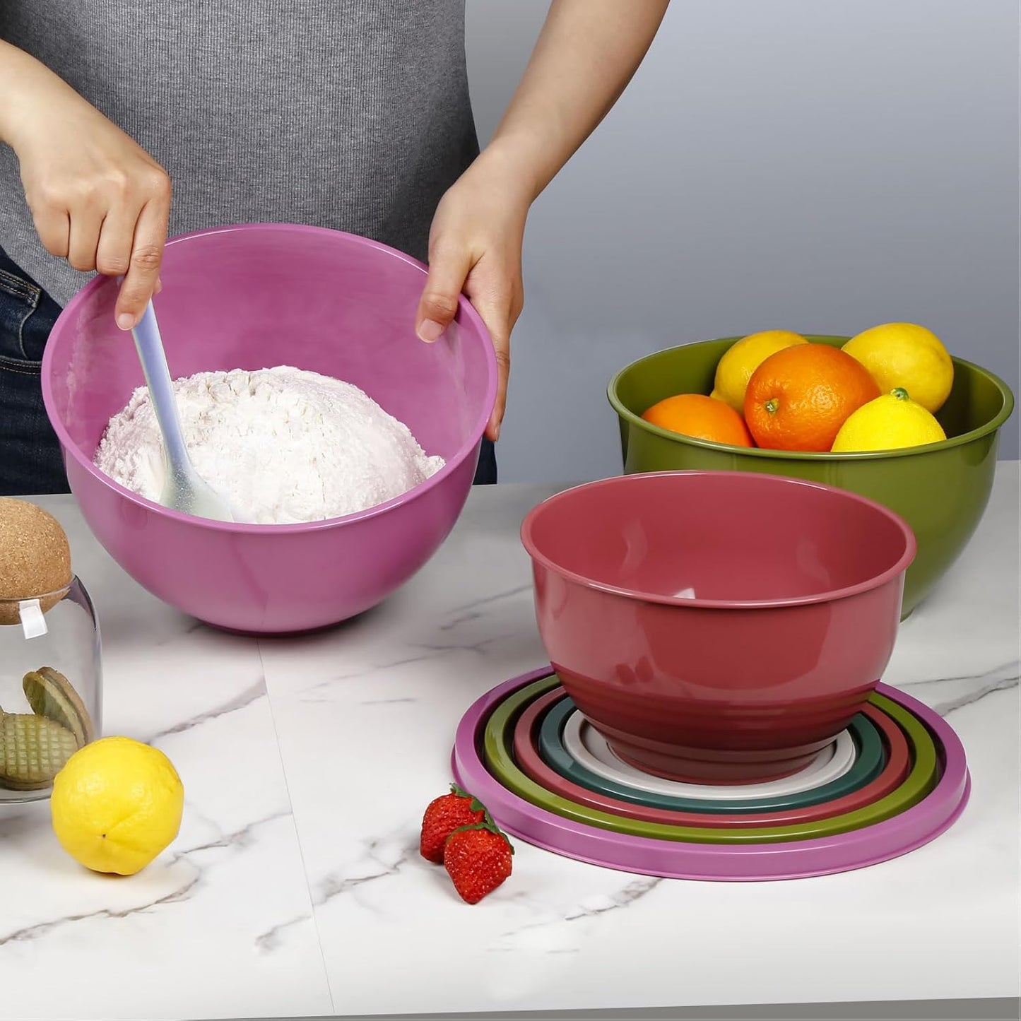 Purilite Select Plastic Mixing Bowl Set