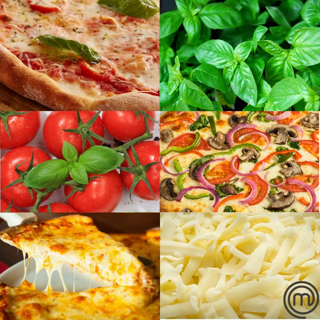 MasterChef Electric 12" Pizza Maker- Cook Homemade Calzones, Quesadillas & Cookies! Rotating Nonstick Plate for Even Baking- Adjustable Temp Control for Crispy Crust- Indoor or Outdoor Parties & Gifts