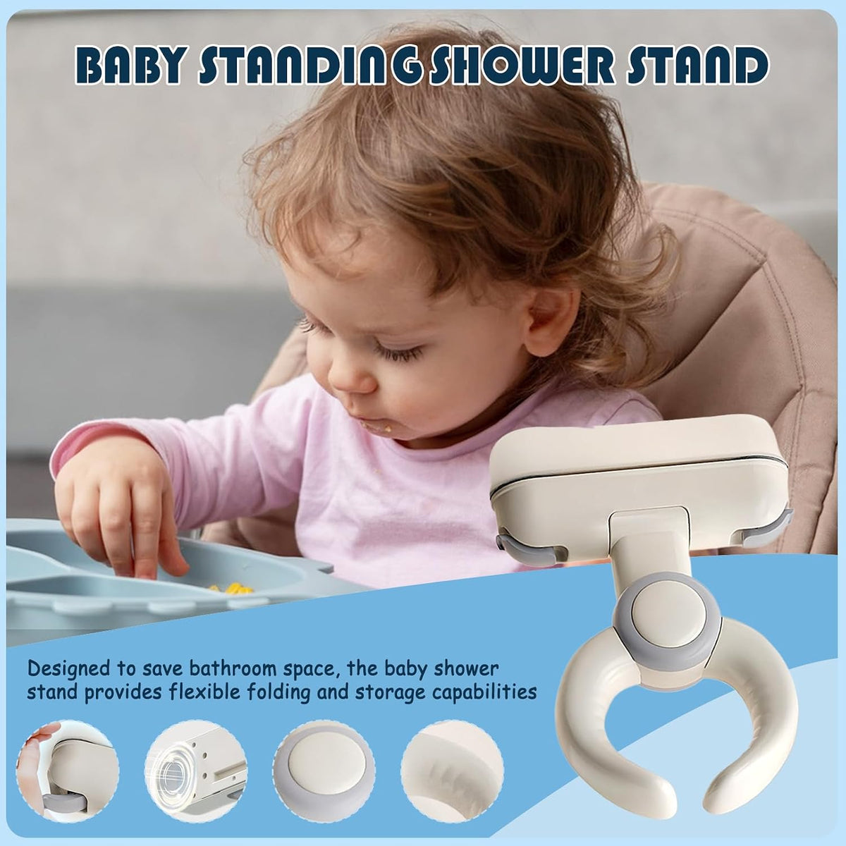 Shower Stand Adjustable Height Bath With Stand