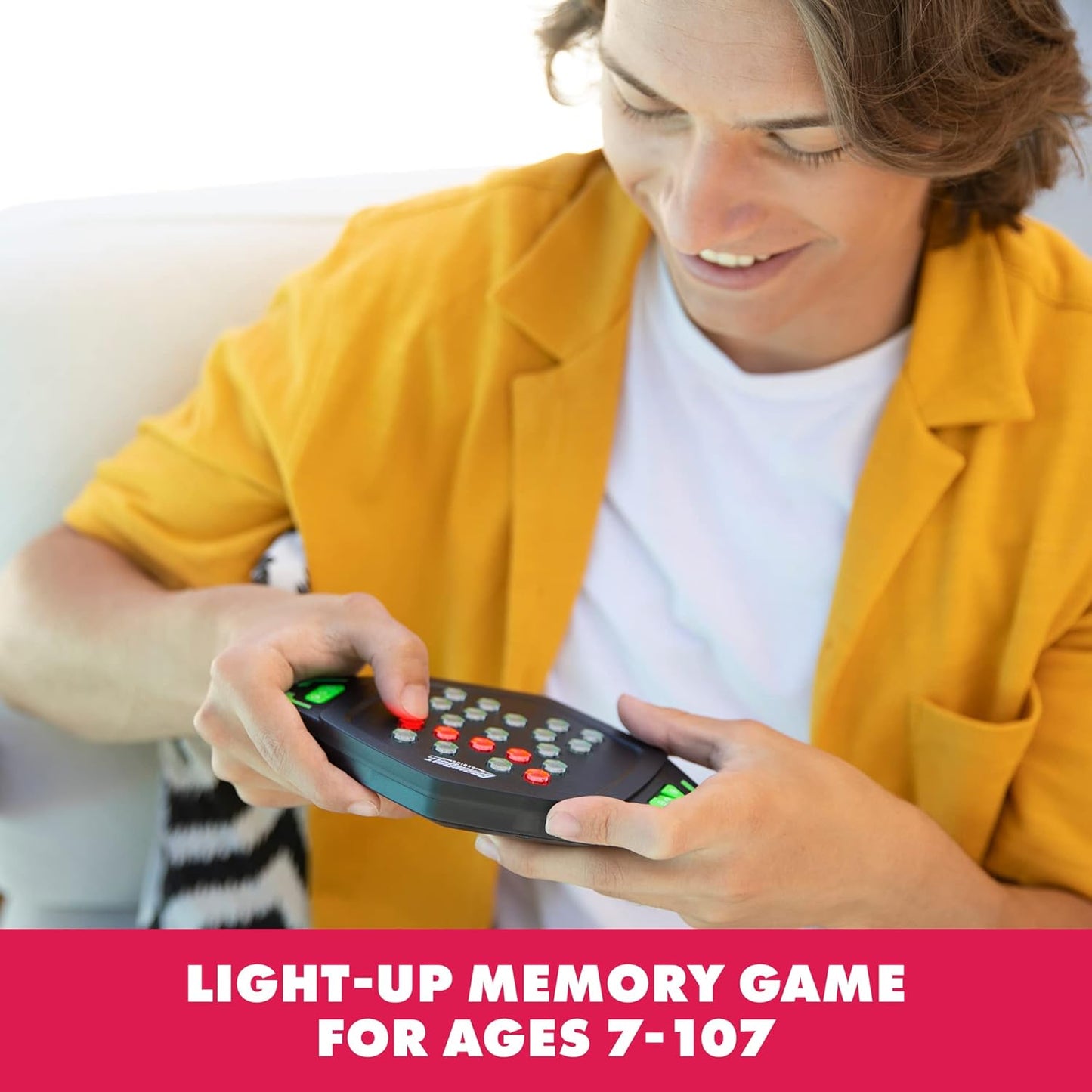 Educational Insights BrainBolt Genius - Handheld Memory Game with Light and Sound, Electronic Brain Games, Single Player Brain Teasers for Kids Teens, & Adults, Gamer Gifts for Boys & Girls Ages 7+