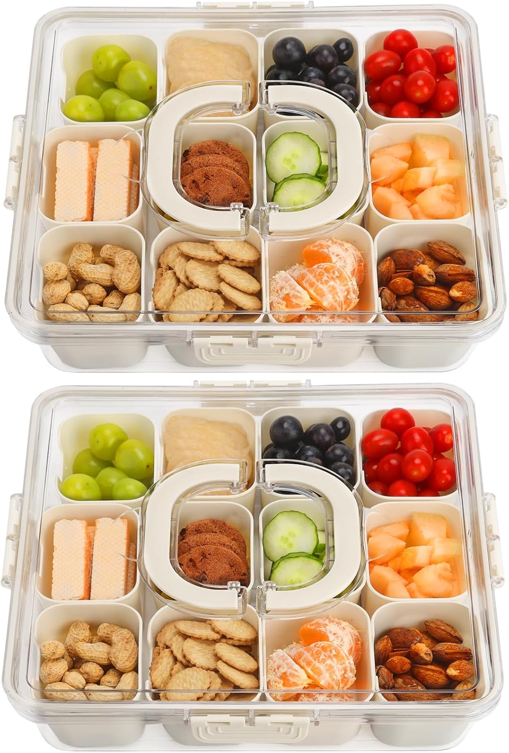 Purilite Select Clear Compartmentalized Snack Box