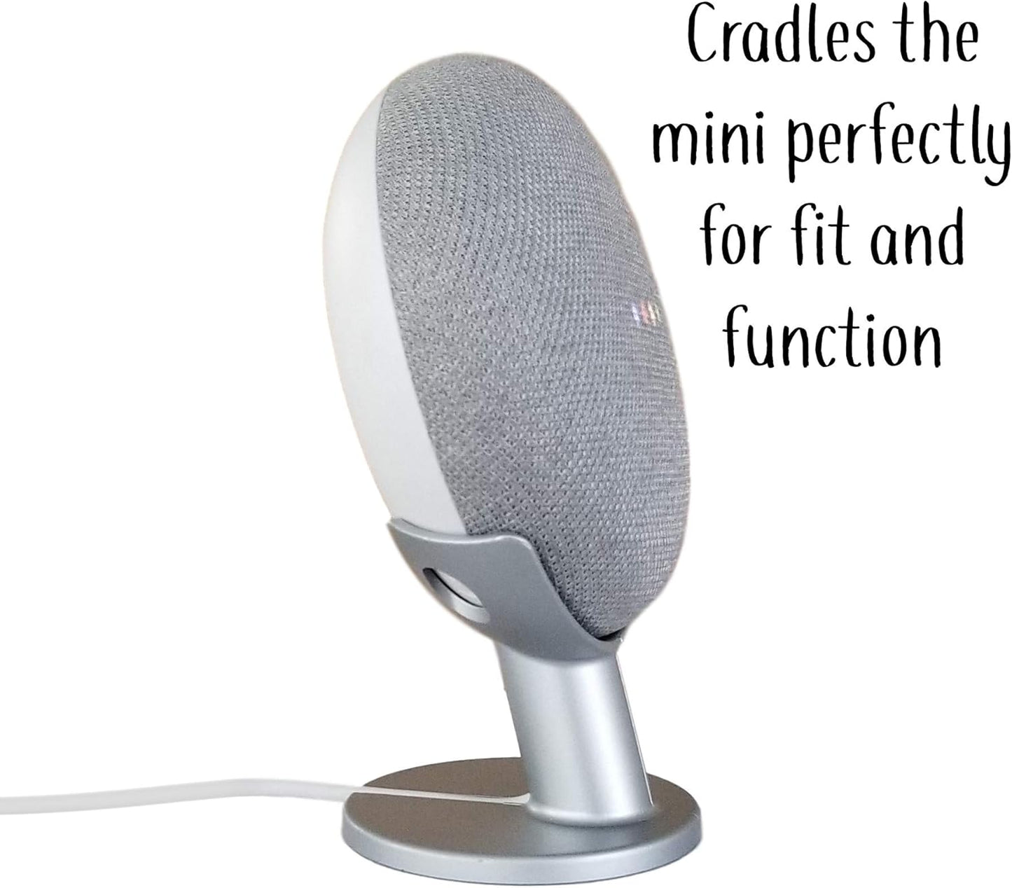 Mount Genie Google Home Mini Pedestal: Improves Sound Visibility and Appearance - Cleanest Mount Holder Stand for Google Mini - Designed in USA (Charcoal)