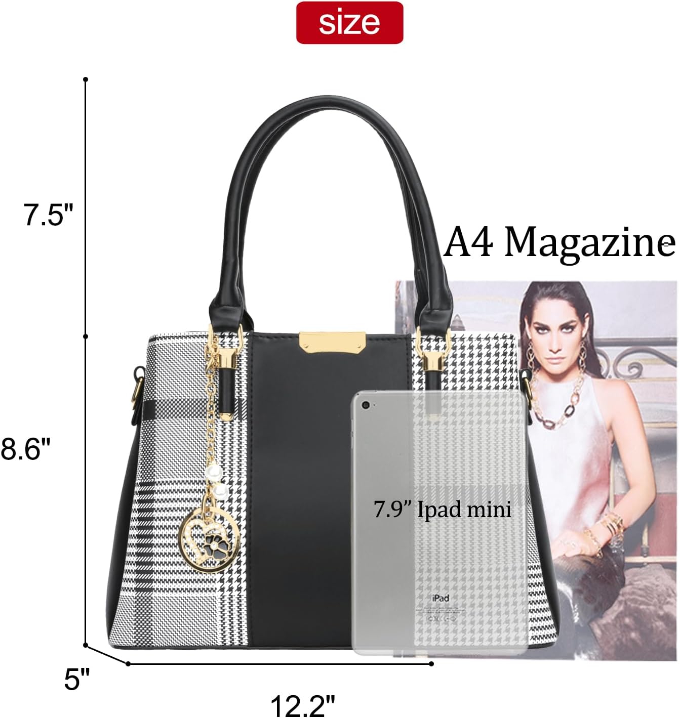 KKXIU Trendy Tote Bag for Women Lightweight Oxford Big Capacity Shoulder Purses and Handbags