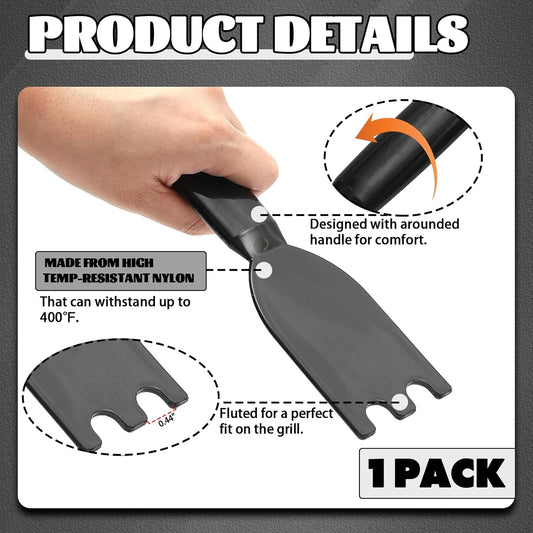 TonGass Grill Scraper for George Foreman Indoor Grills & Most Other Indoor Grills with Grooves, Heat-Resistant Grill Spatula - PuriLite