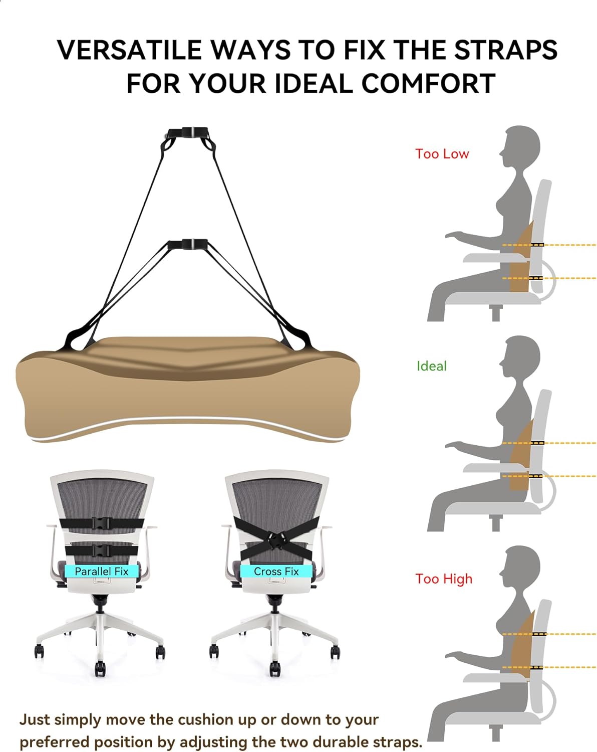 Purilite Select Ergonomic Lumbar Support Cushion