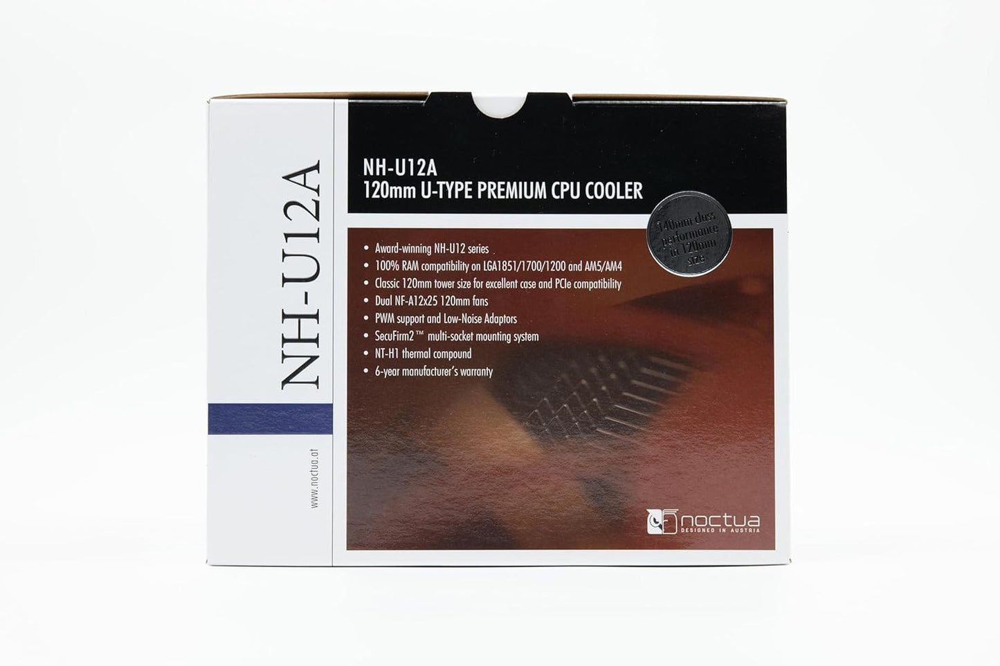 Noctua NH-U12A, Premium CPU Cooler with High-Performance Quiet NF-A12x25 PWM Fans (120mm, Brown)