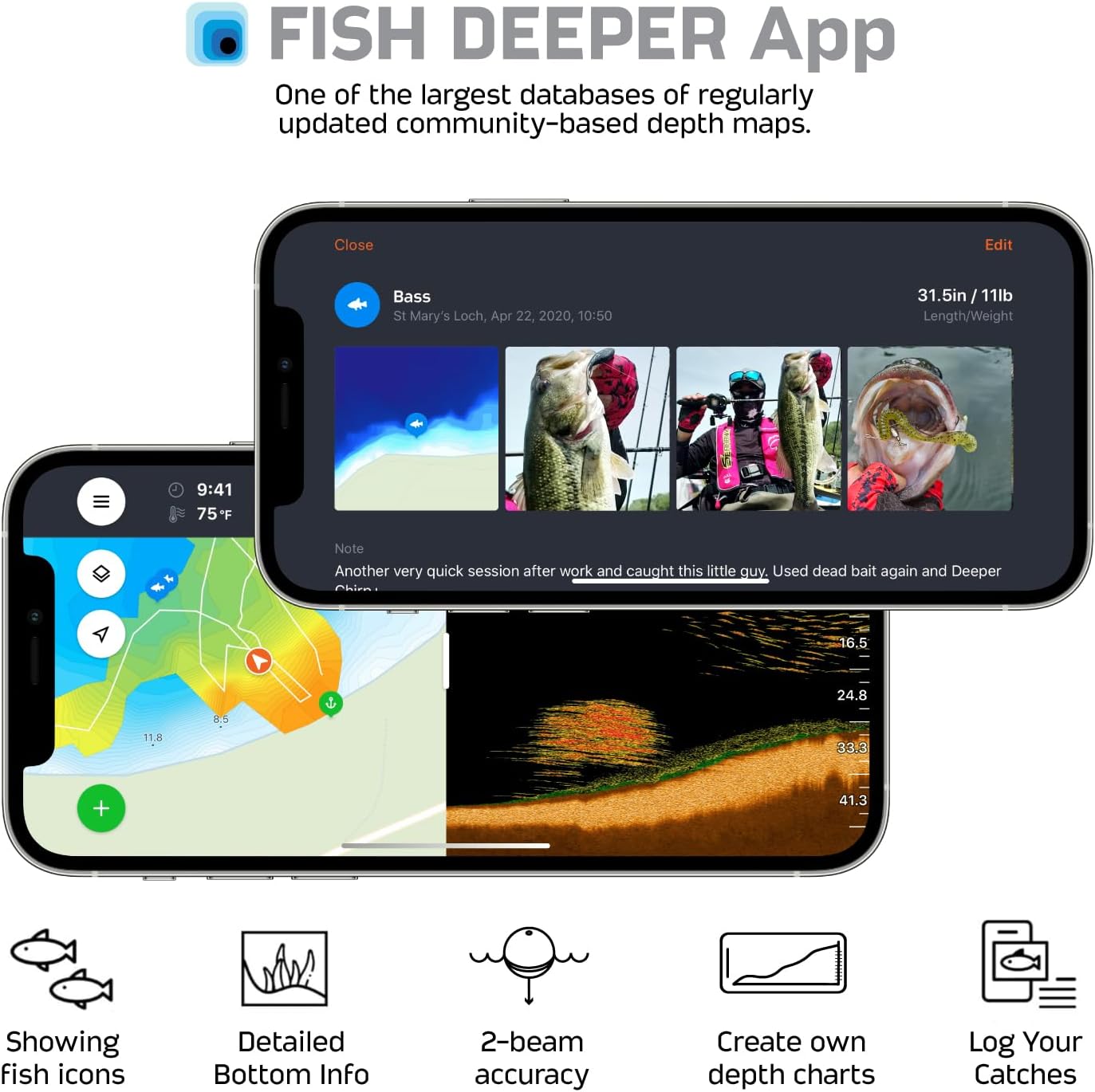 Deeper PRO Smart Portable Sonar - Wireless Wi-Fi Fish Finder for Kayak and Ice Fishing