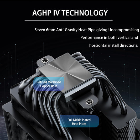 Thermalright Phantom Spirit 120 SE Black CPU Cooler,Dual TL-C12B V2 PWM Fans and Double Towers, 7 Heat Pipes Heatsink Cooler,for AM4/AM5&Intel LGA1851/1700/115X/1200, Computer CPU Cooling,Black