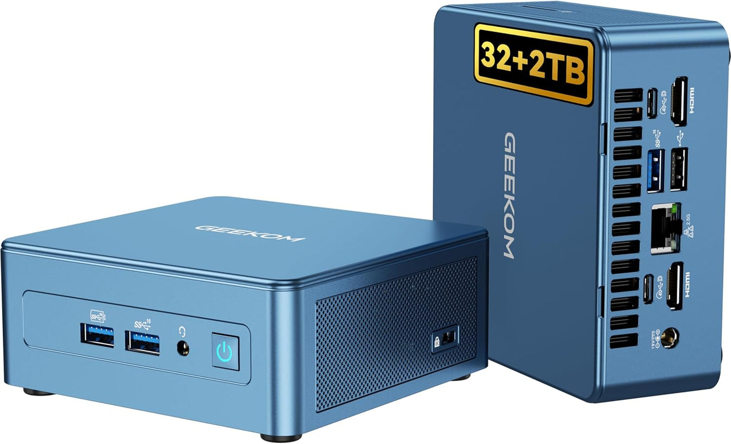GEEKOM IT13 2025 Mini PC 2025 Edition with 13th Gen Intel i9-13900HK, NUC 13 Mini Computers(14C/20T), 32GB RAM&1T M.2 2280 NVMe Gen4*4 SSD, Windows 11 Pro/Wi-Fi 6E/Bluetooth 5.2/USB 4.0/2.5G LAN