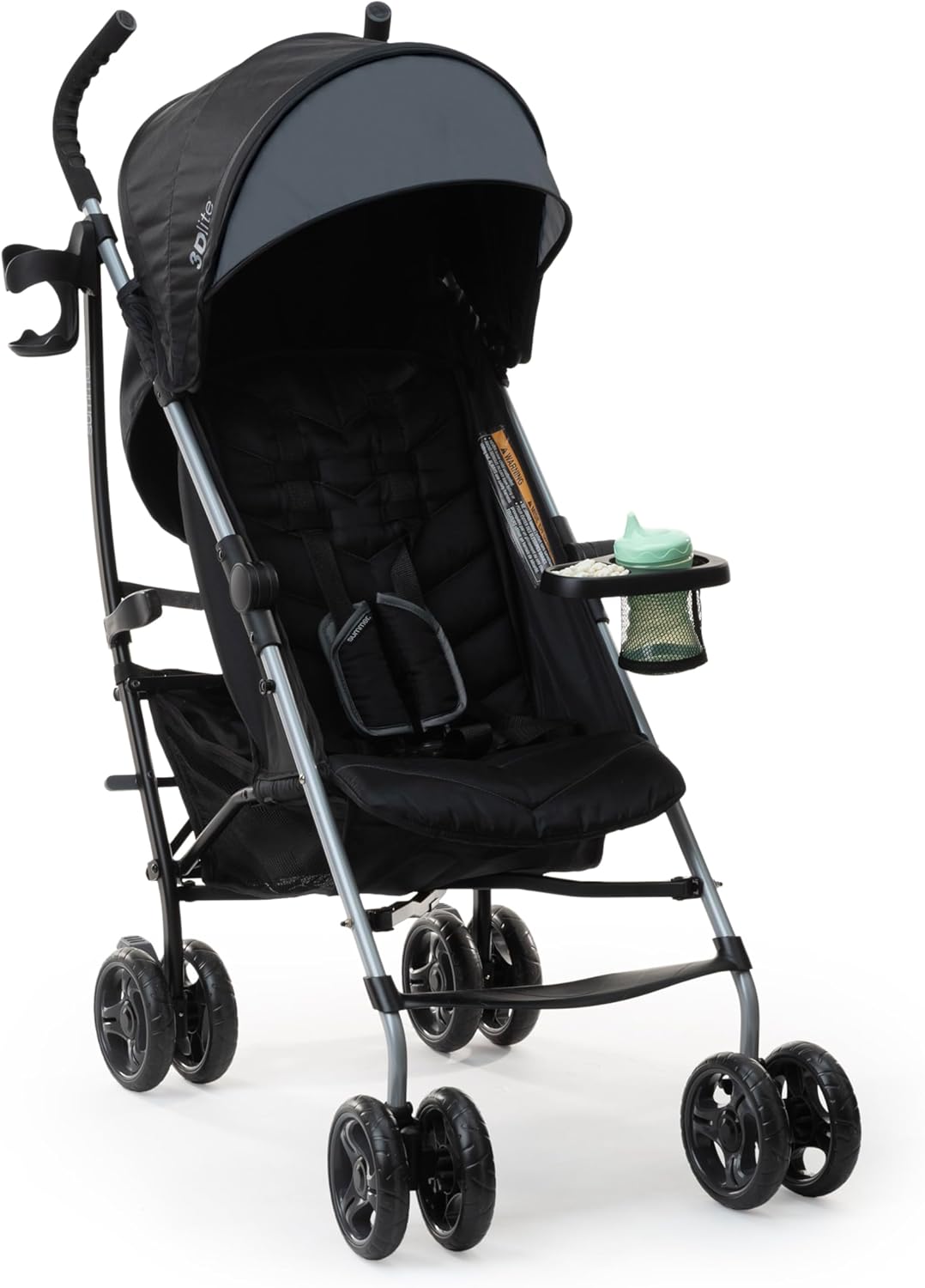 Summer Infant Ingenuity 3Dlite Convenience Stroller, Gray–Lightweight Stroller with Aluminum Frame, Large Seat Area, 4 Position Recline, Extra Large Storage Basket – Infant Stroller for Travel & More