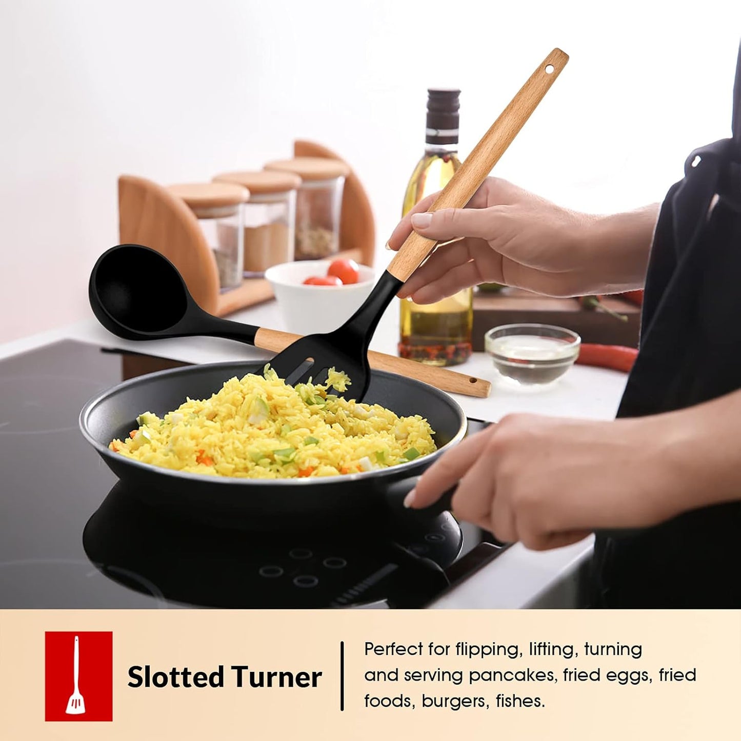 Purilite Select 6-Piece Silicone Cooking Utensil Set