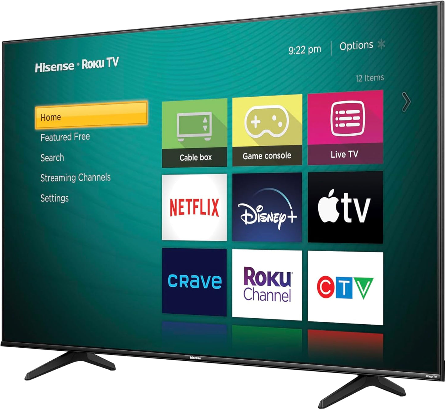 Hisense 58R63N-58 inch 4K UHD HDR LED Roku Smart TV-2024