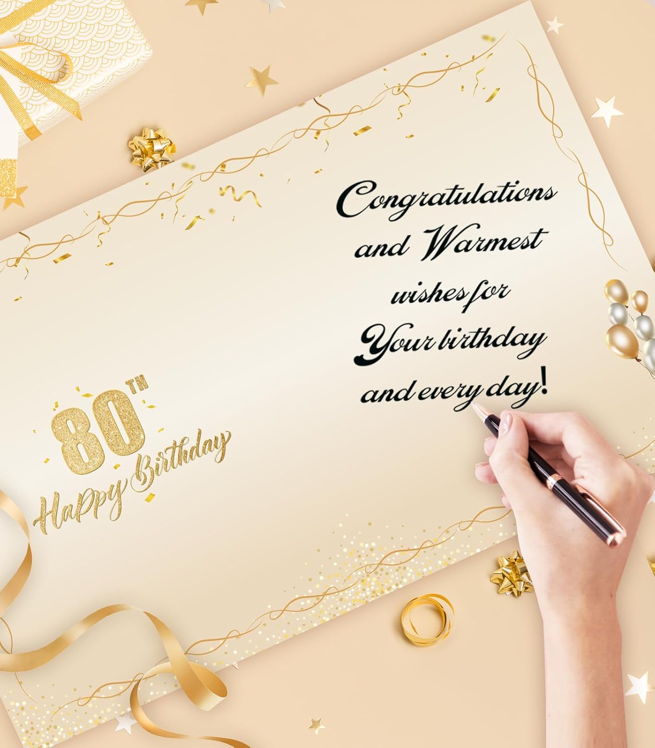 50th Birthday Card, Jumbo CANADA 25x20cm Back in 1975, Gilding Happy 50th Birthday Decoration for Woman, Men, Funny 50 Birthday Gifts for Wife, Husband, Him, Her, Mom