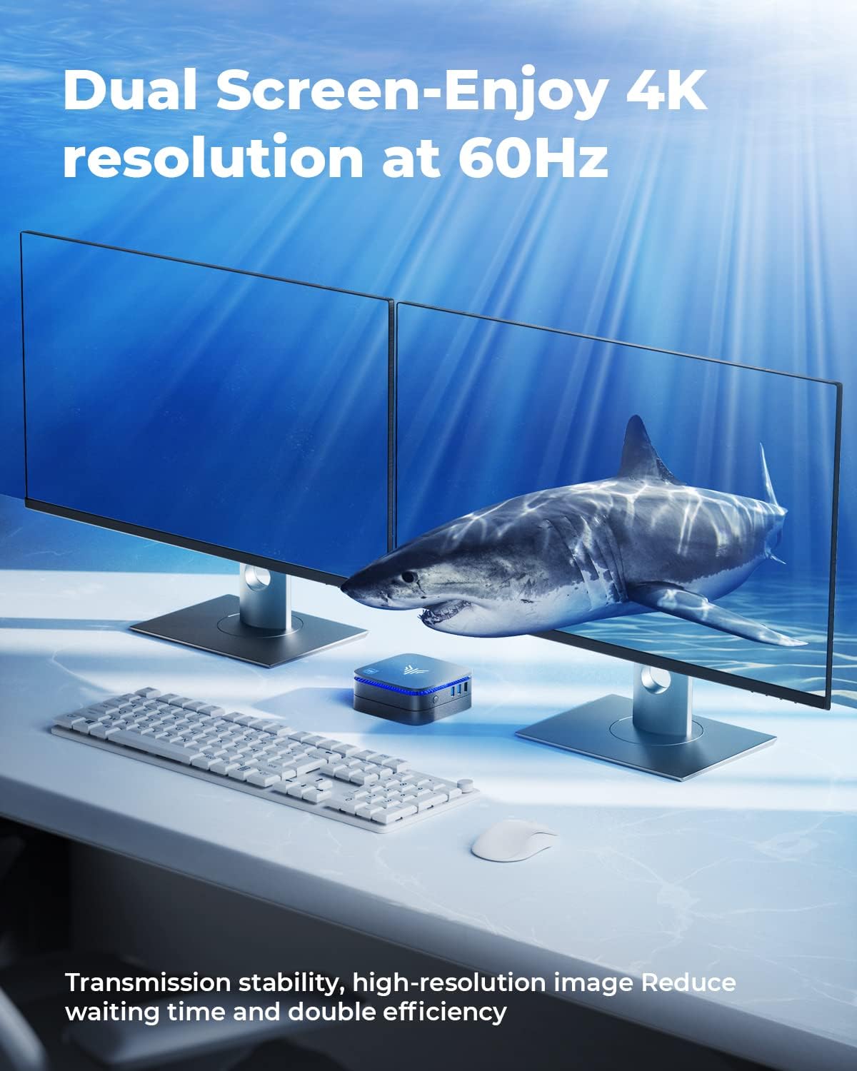 KAMRUI AK1PLUS Mini PC W-11 Pro, 12th Gen N95 Processor (up to 3.4GHz), Mini Desktop Computers with 16GB RAM 512GB M.2 2.5" SSD, Mini Computer Support Dual 4K UHD for Home Business Office