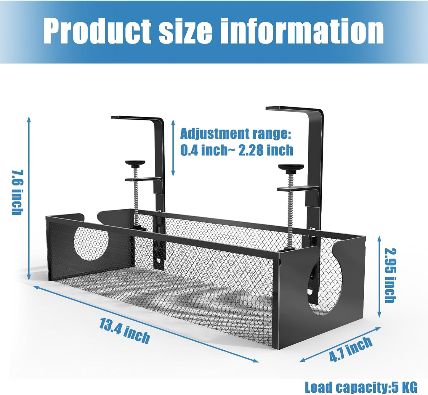 Purilite Select Under Desk Cable Management Tray