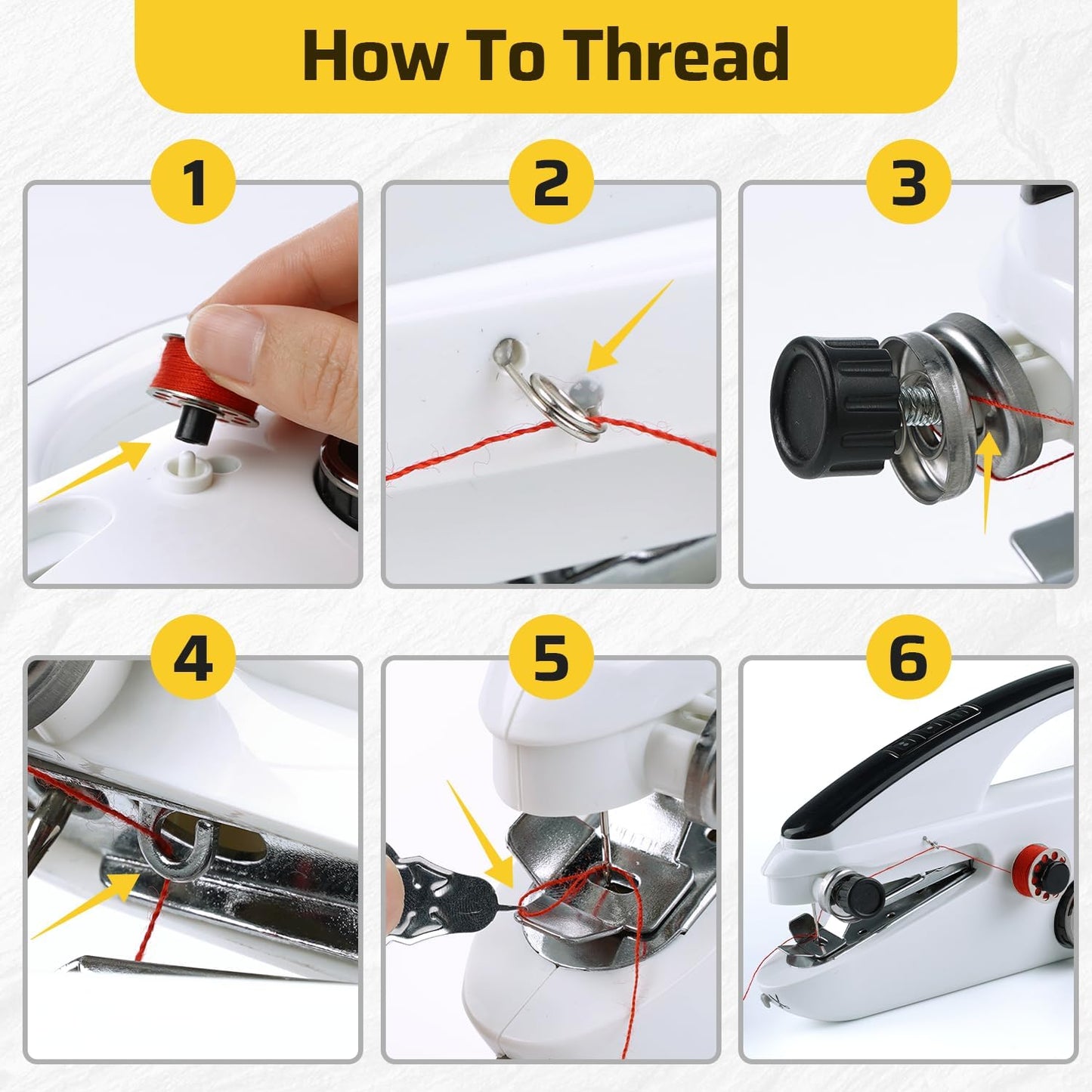 Handheld Sewing Machine, Dual Speed Hand Held Sewing Machine, Sewing Mini Portable Machine for Beginners, Adults, DIY, Home, Travel-G3