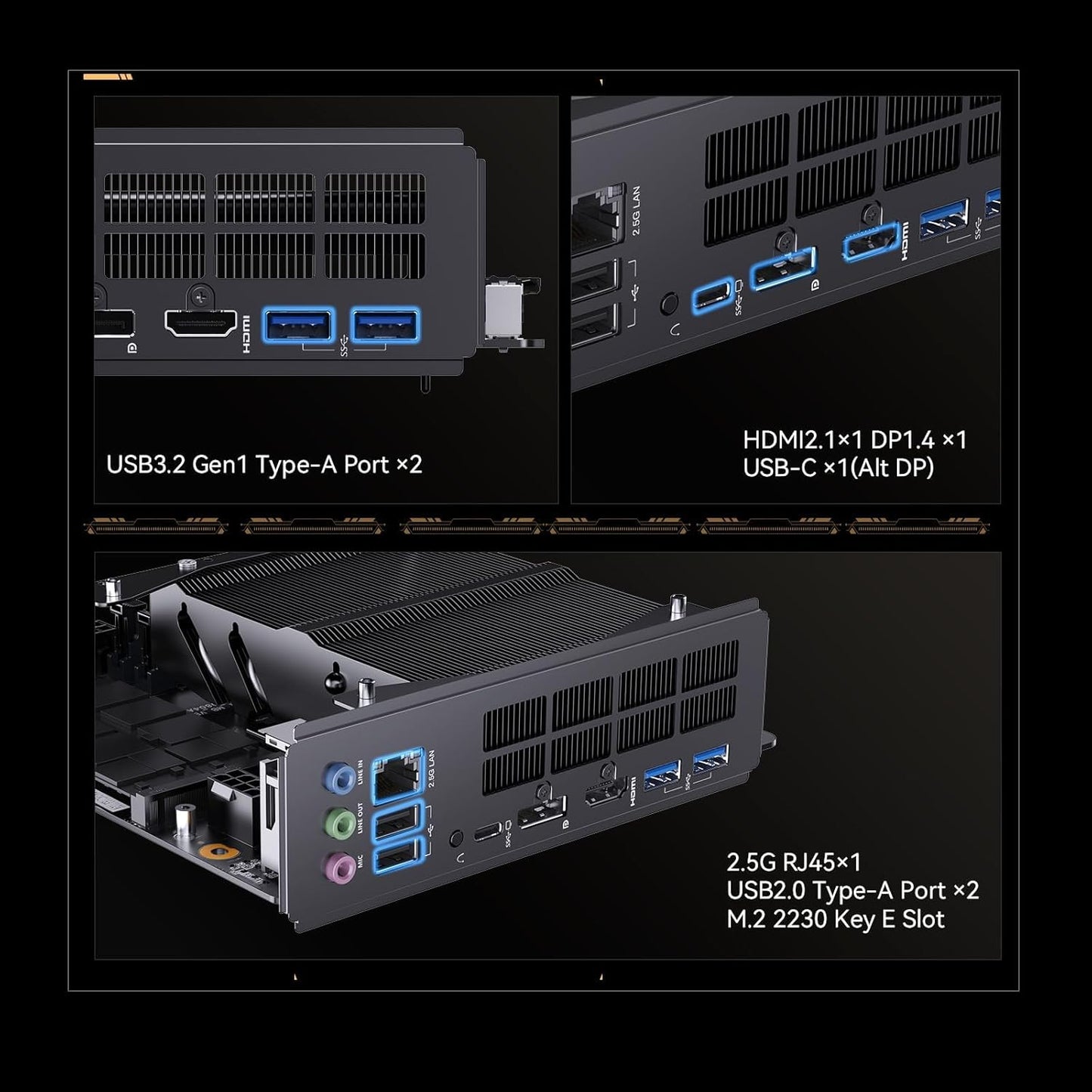 MINISFORUM BD795i SE Mini ITX Motherboard, AMD Ryzen 9 7945HX, 16 C/32 T,Up to 5.4 GHz,PCIe 5.0 x16 Slot, Dual PCIe4.0 M.2 Support, DDR5,8K Triple Output with HDMI/DP/USB-C, RJ45 2.5G, USB 3.2 Gen 2