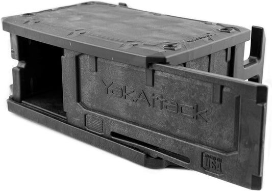 YakAttack CellBlok Track Mounted Battery Box for Fish Finders | Quick-Release Battery Storage & Mounting Platform | Fits GearTrac & Most Kayak Track Systems | Made in USA