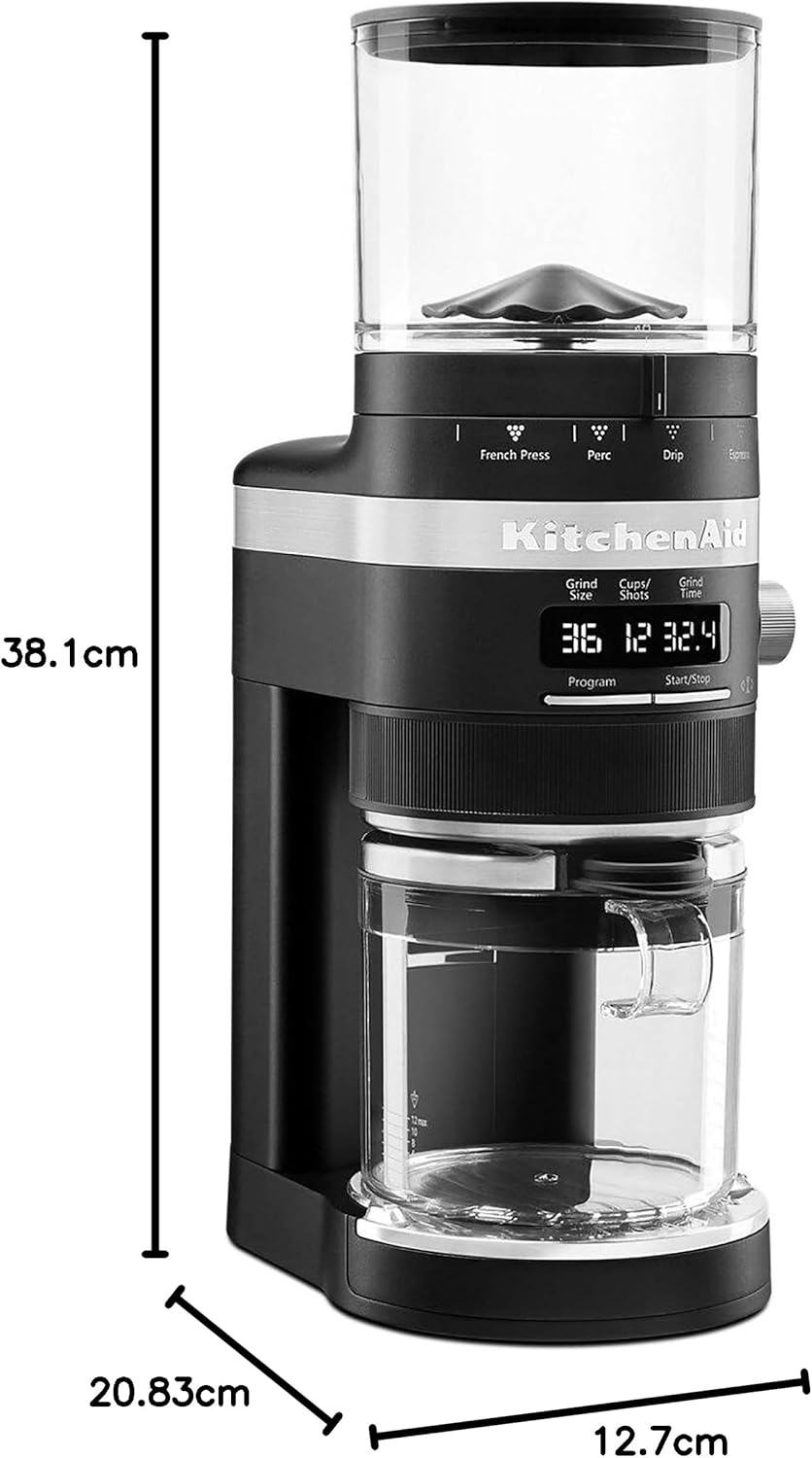 KitchenAid Burr Coffee Grinder, Black Matte, KCG8433BM