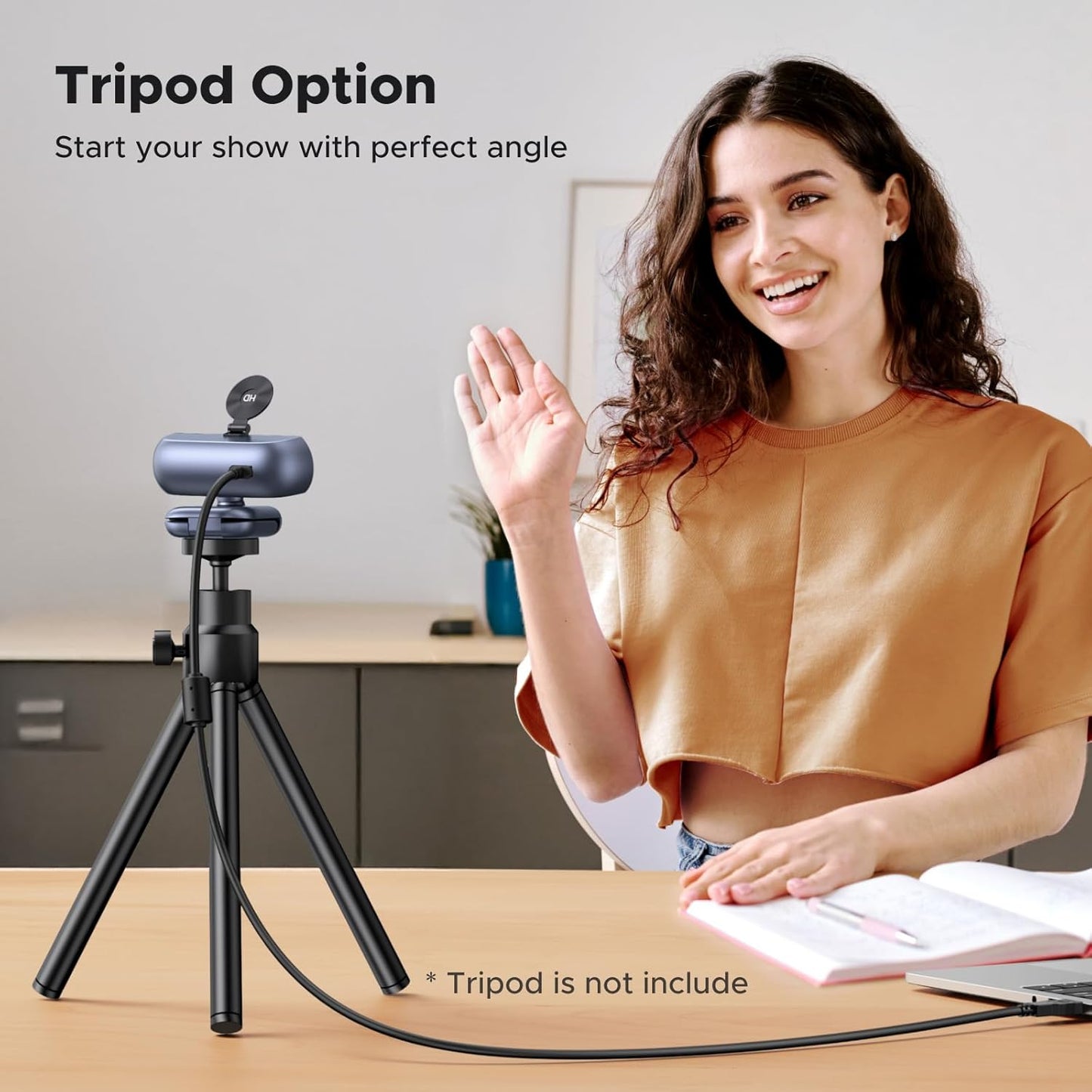 UGREEN 1080P Webcam with 2 Noise-Canceling Microphones, Live Streaming Web Camera, HD Auto Light Correction, USB-A Computer Camera for Zoom/Skype/Teams, Conferencing & Video Calling, PC/Mac/Laptop