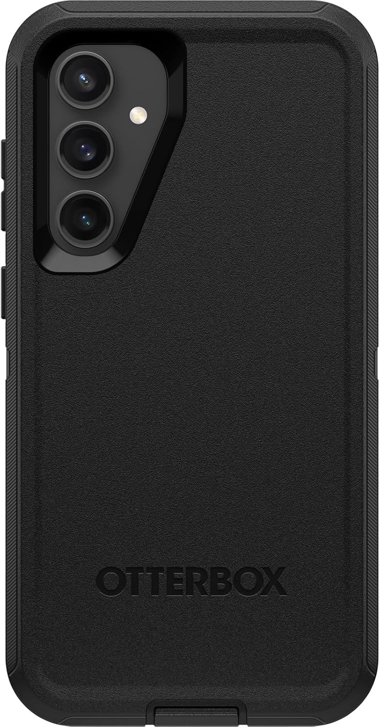 OtterBox Galaxy S23 FE Defender Series Case - Black, Rugged & Durable, with Port Protection, Includes Holster Clip Kickstand