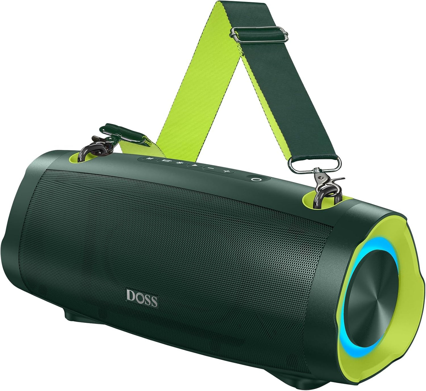 DOSS Extreme Boom Pro D100 Bluetooth Speaker with 140W Peak, 70W Bold Sound, Extra Bass, 24H Playtime, Beat-Sync Lights, IPX6 Waterproof, Portable Strap for Hiking, Camping-Orange