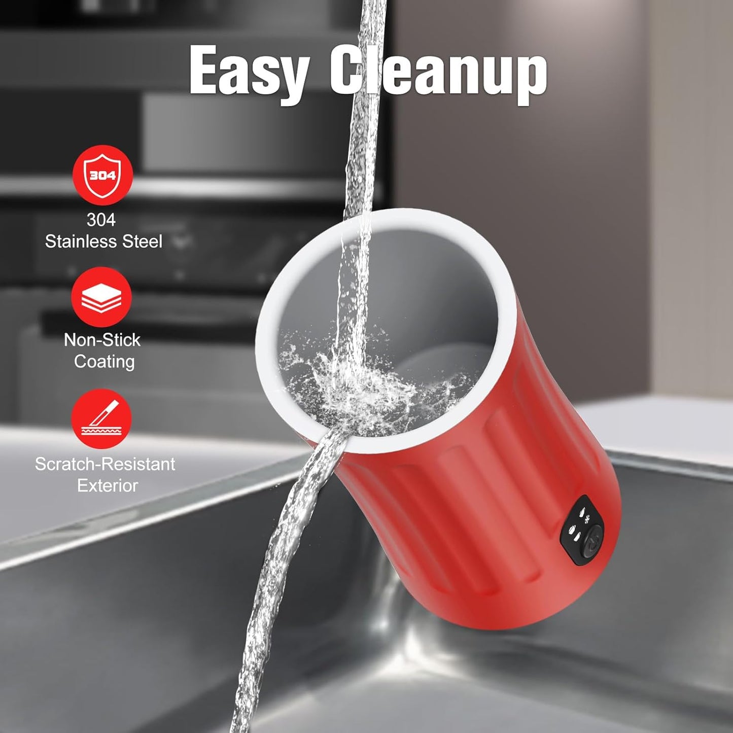 Electric Milk Frother, 4-in-1 Milk Steamer and Frother, 8.1oz/240ml Automatic Warm and Cold Foam Maker, Auto Shut-Off Frother for Coffee, Latte, Cappuccino, Macchiato(Black)