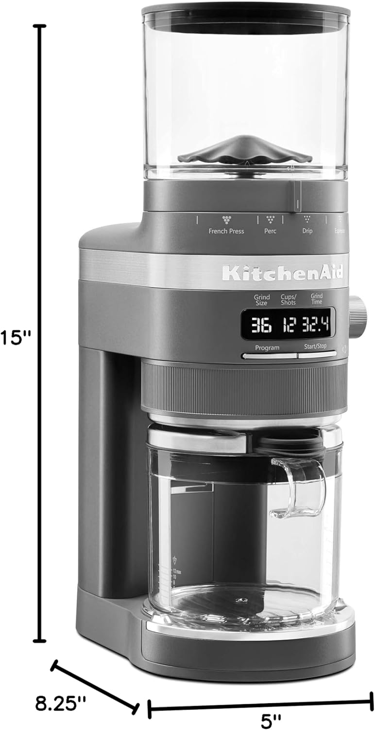KitchenAid Burr Coffee Grinder, Black Matte, KCG8433BM
