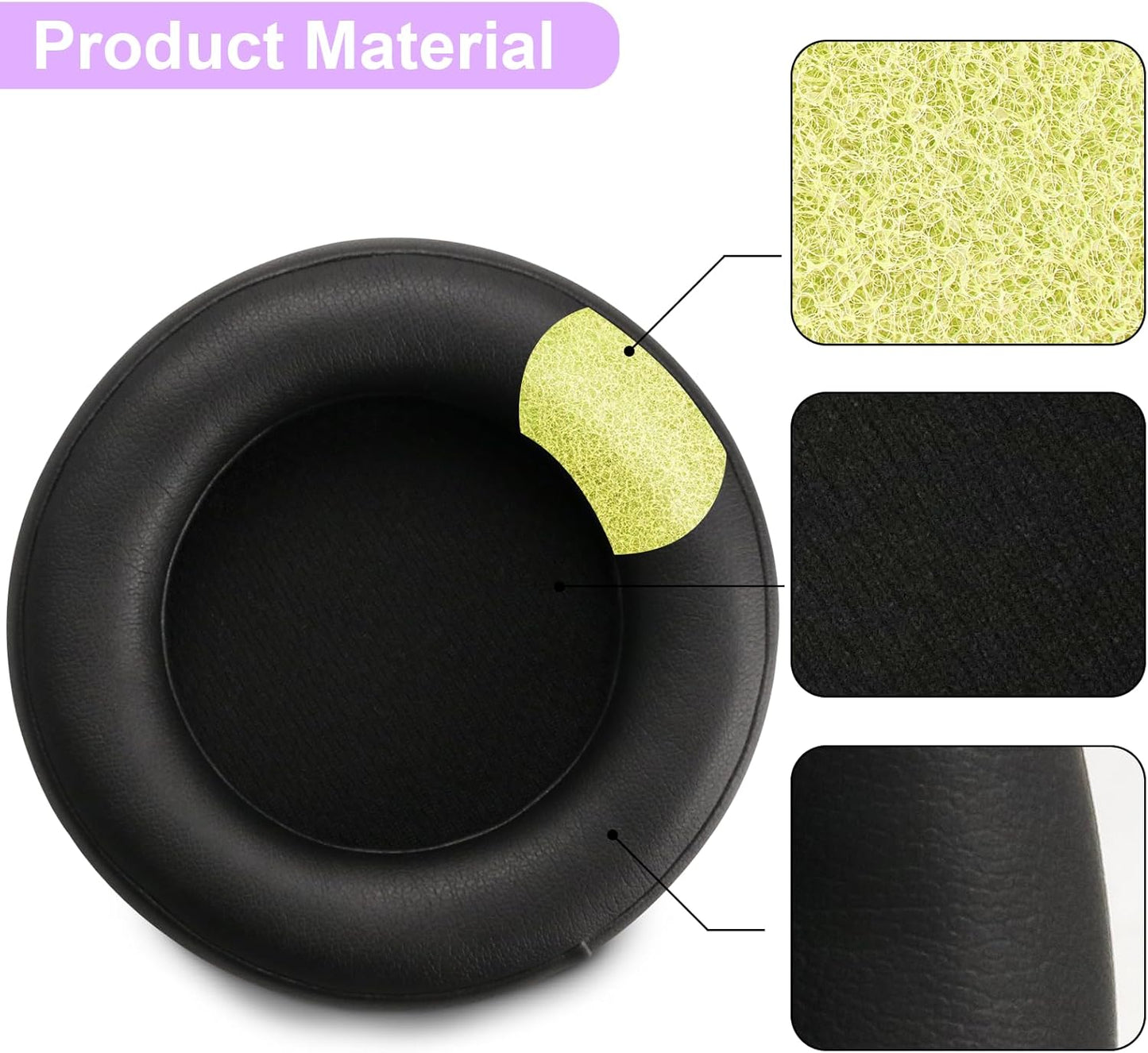 Sodorous Virtuoso RGB Ear Pads Replacement Compatible with Corsair Virtuoso RGB Wireless XT SE Gaming Headset, Protein Leather & Soft Memory Foam Ear Cups Cover