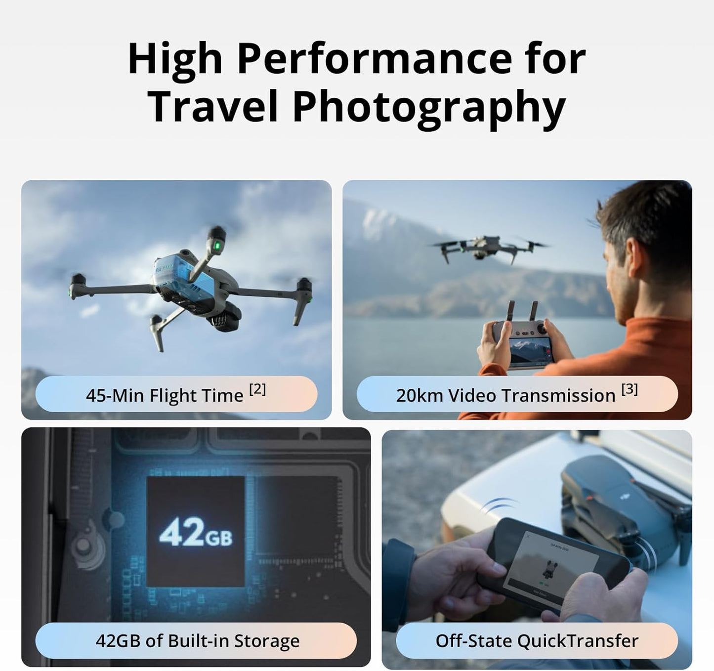 DJI Air 3S Fly More Combo (RC 2 Screen Remote Controller), Drone with 1" CMOS Wide-Angle & Medium Tele Camera for Adults, 4K/60fps, Omnidirectional Sensing & 3 Batteries for Extended Flight Time