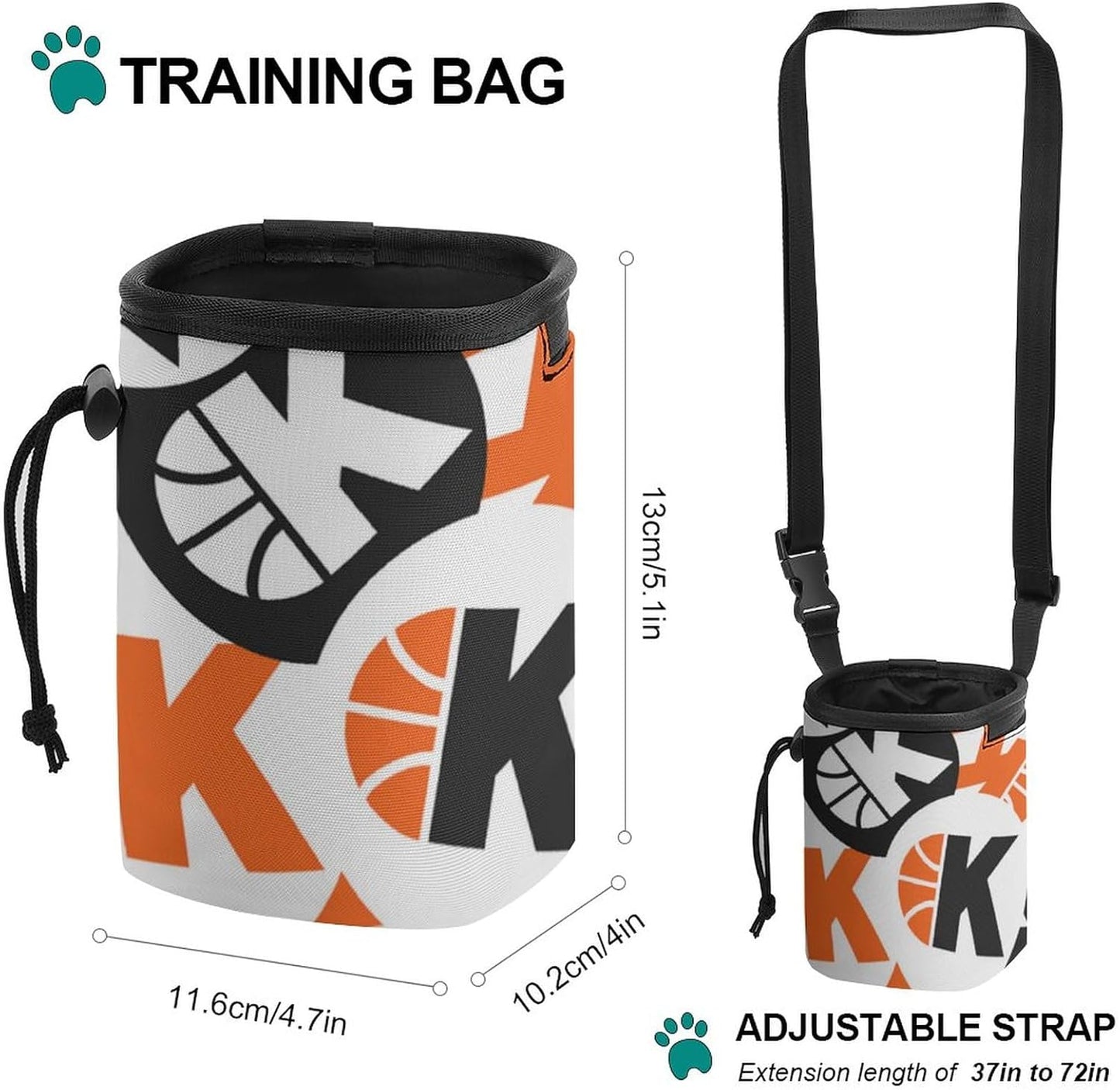 Osbang Dog Treats Pouch Pet Training Bag Dog Walking Bag Carry Kibble Snacks Toys for Dog Training Reward (Man 4.7 * 4 * 5.1 Inches)