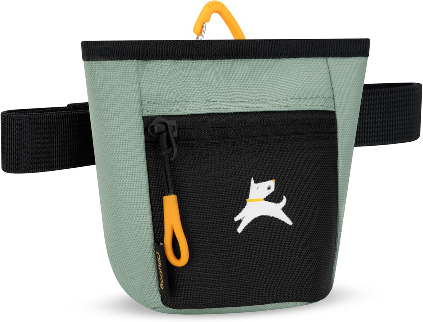 OllyDog Goodie Treat Bag, Dog Treat Pouch, Waist Belt Clip for Hands-Free Training, Magnetic Closure, Dog Training and Behavior Aids, Three Ways to Wear (Palm)
