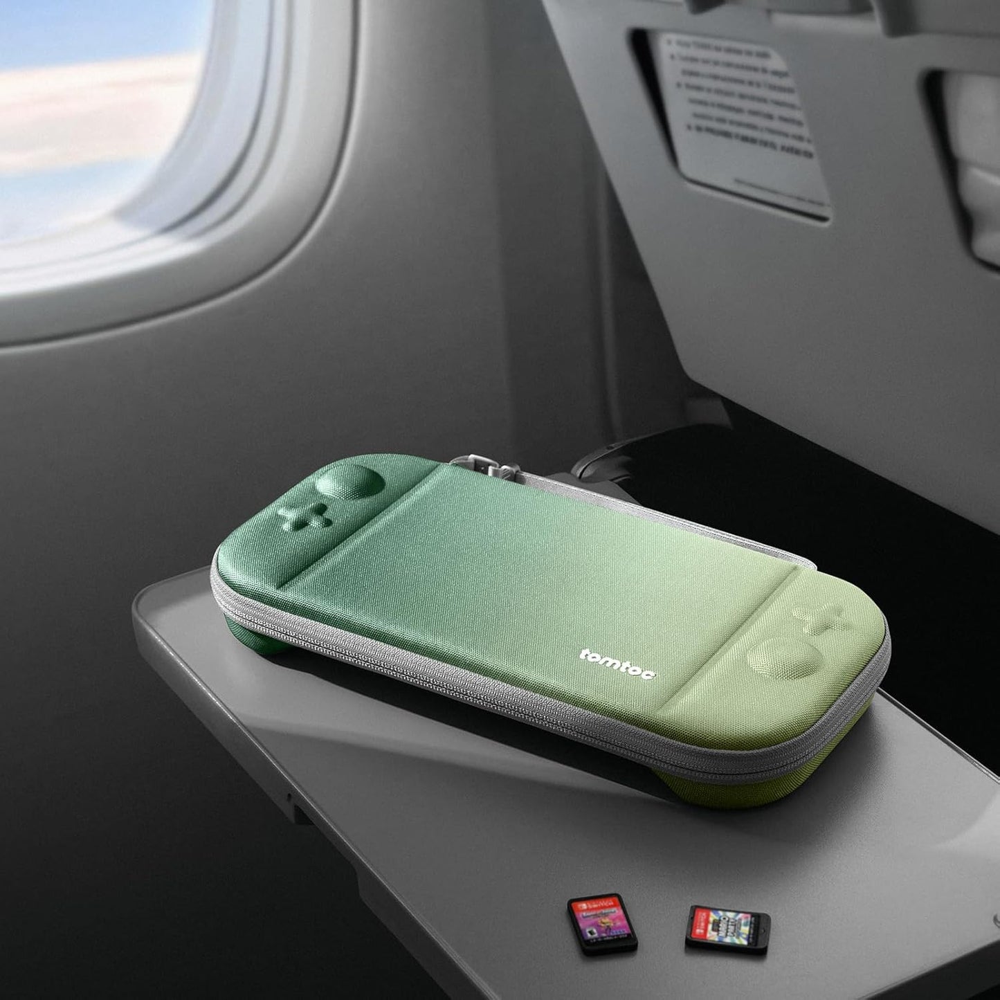 tomtoc Slim Carrying Case for Nintendo Switch 2 Model 2025, Odorless Felt Protective Hard Shell with 12 Game Card Slots, Portable Travel Storage Case with Original Patent and Military Grade Protection