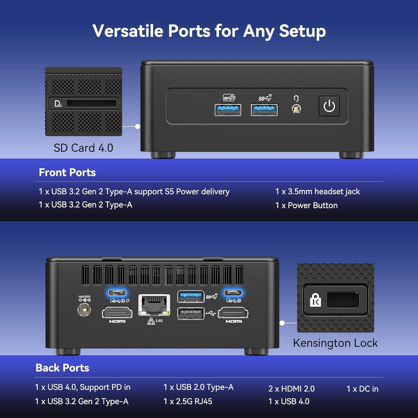 GEEKOM IT15 Mini PC (3-Year Quality Support) with The Most Powerful 15th Gen Intel Core Ultra9-285H, 32GB DDR5& 2TB M.2 2280 NVMe Gen4*4 SSD, Mini Desktop Win11 Pro, WiFi7/BT5.4/Dual 2.5G LAN/USB4/8K